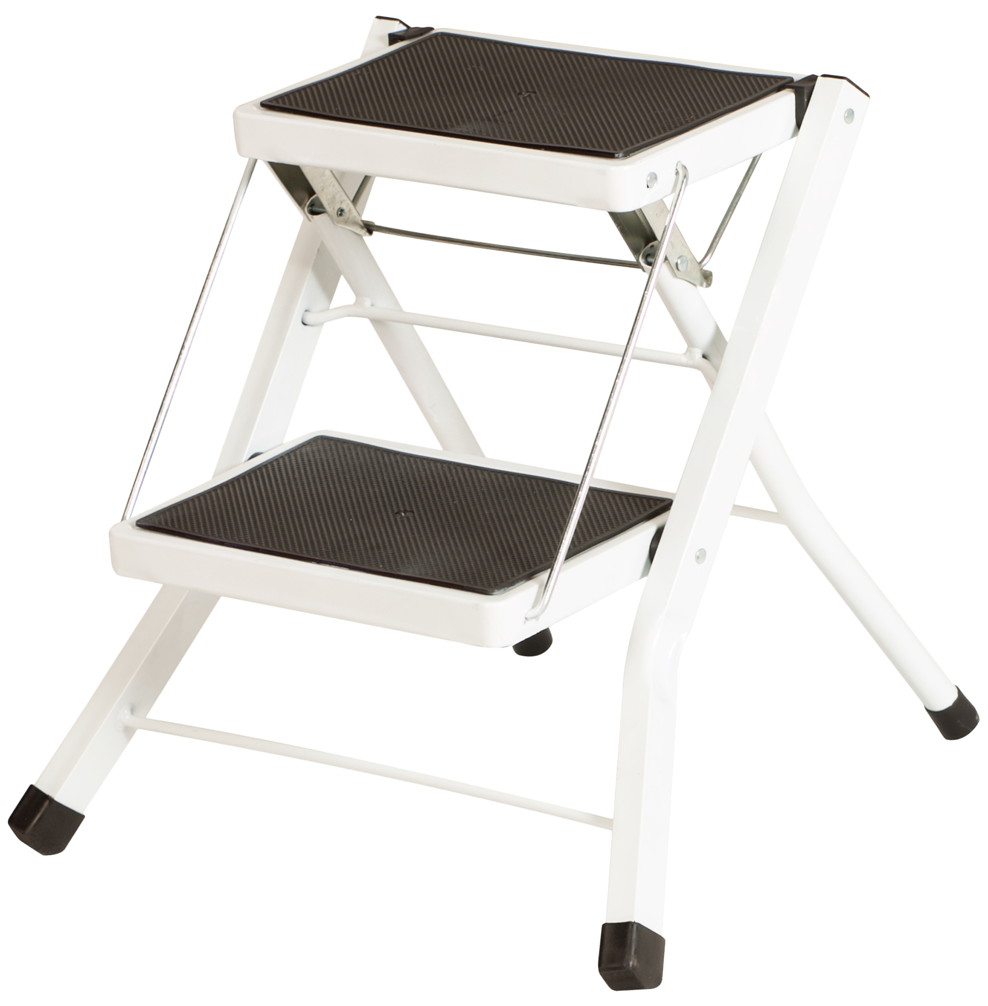 Taburete escalera de acero para 150 kg de carga y 43 cm de alto
