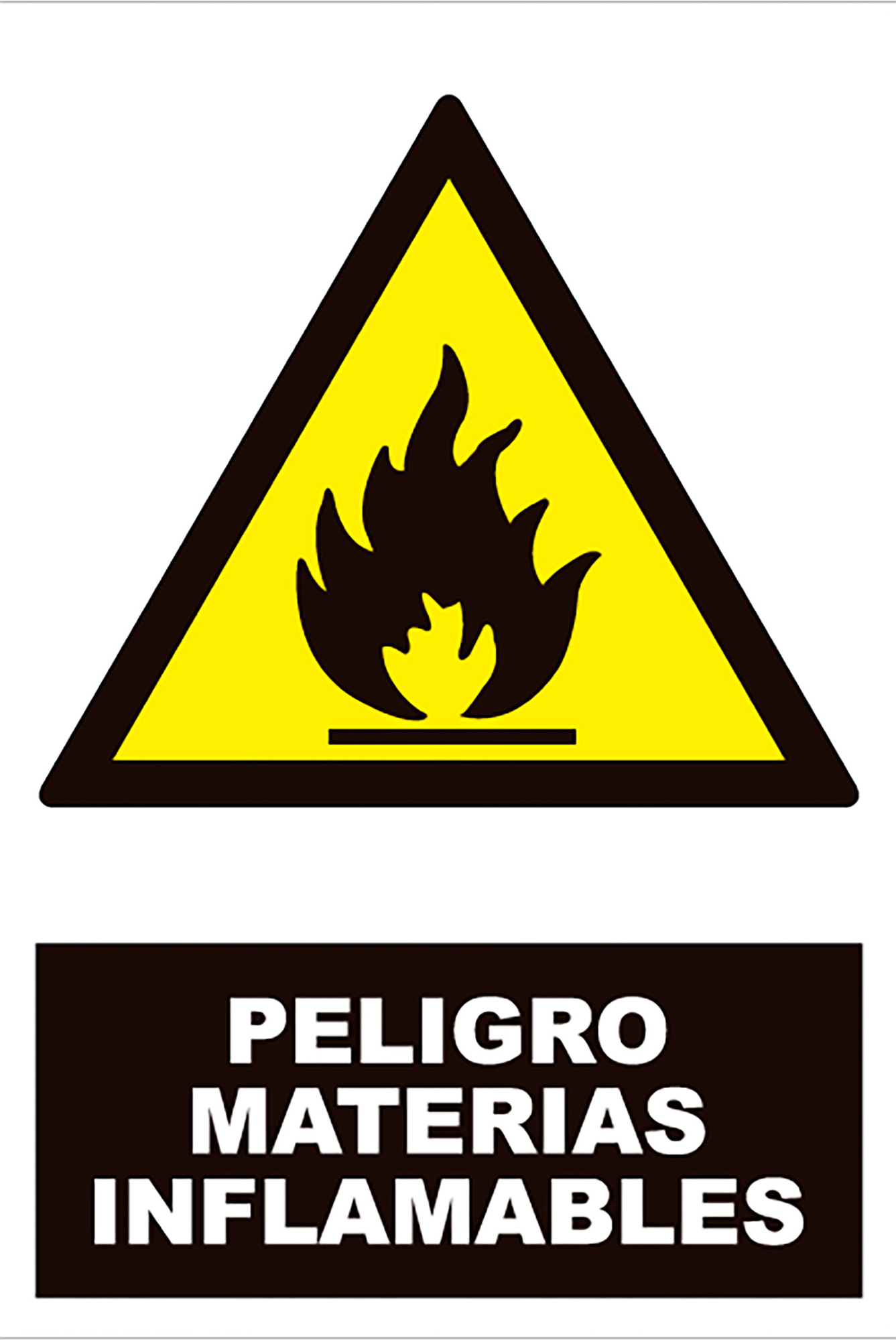 Cartel riesgo incendio 34x23cm
