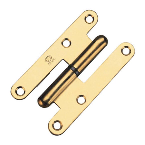 Dobradiça de porta latonado redondo direito 11 cm
