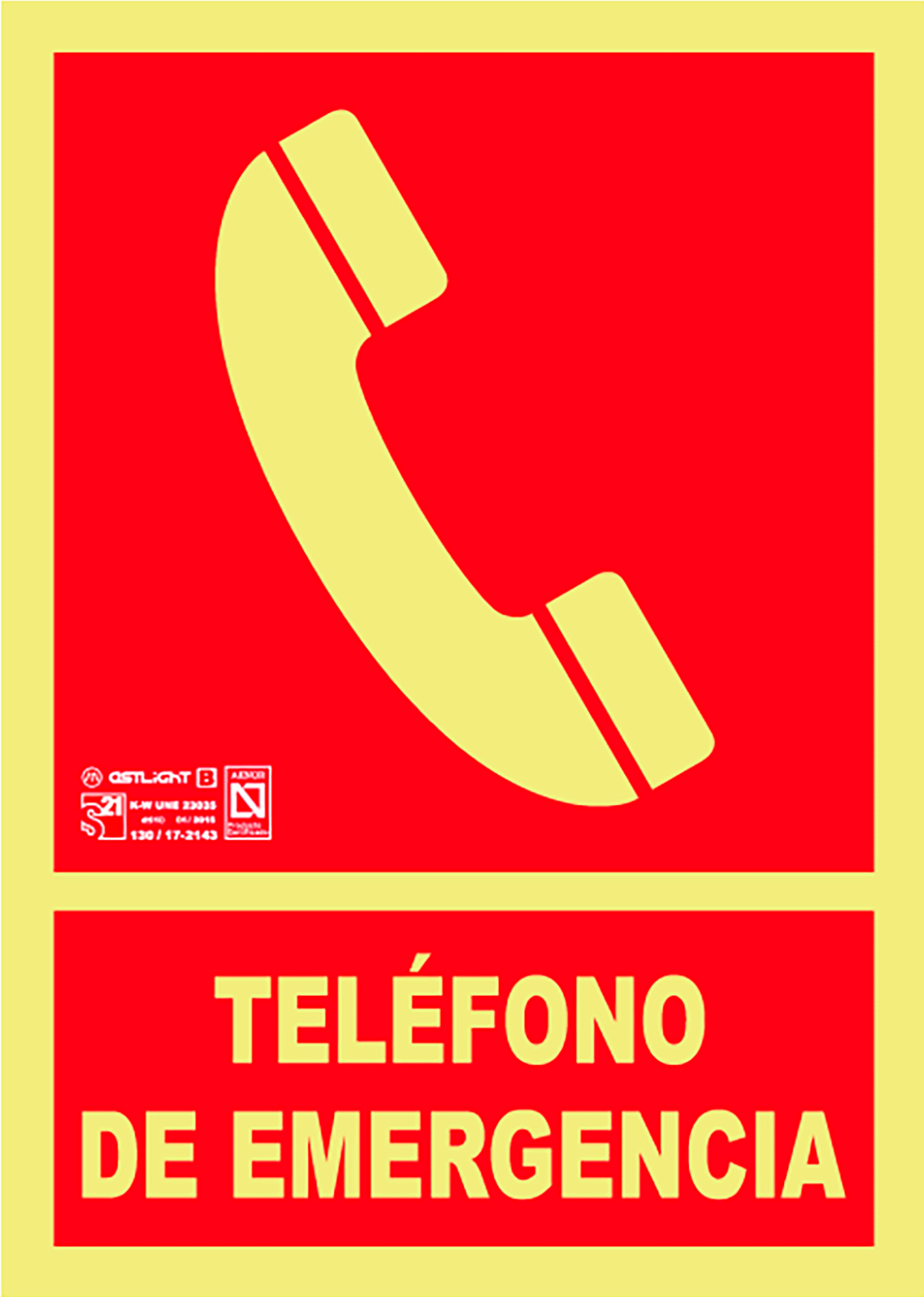Cartel Pvc Telefono Emergencias 30X21Cm | Leroy Merlin