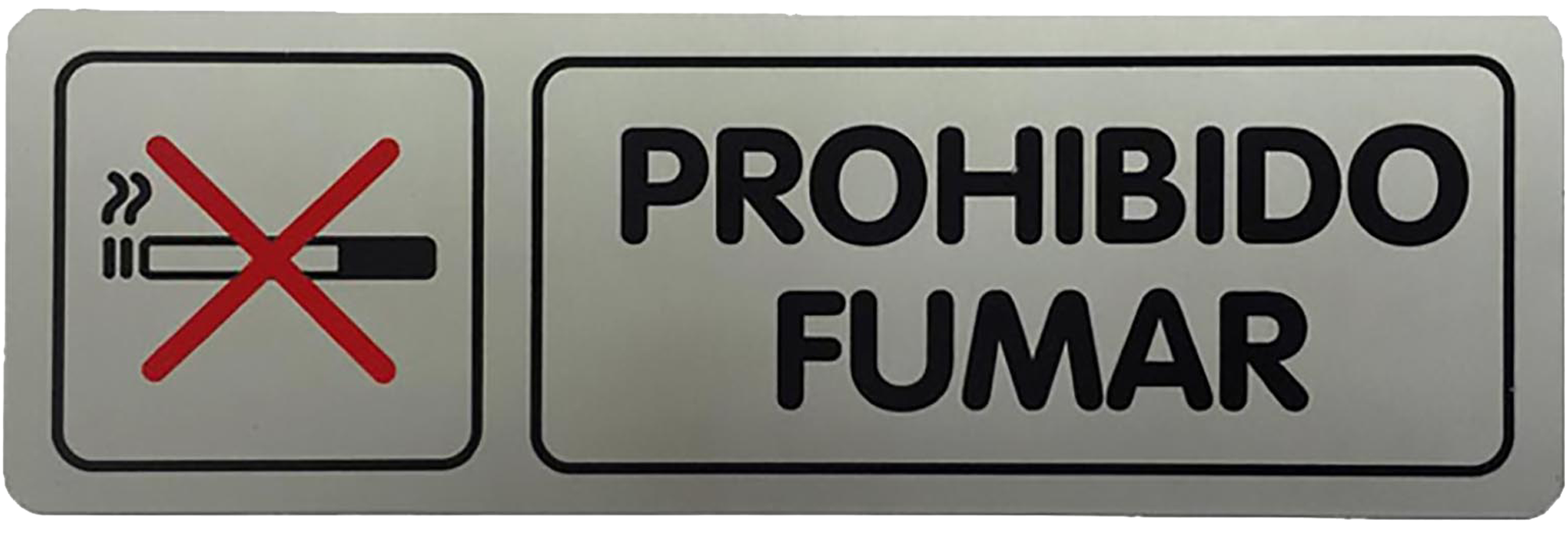 Plancha de señalización prohibido fumar 180x5cm