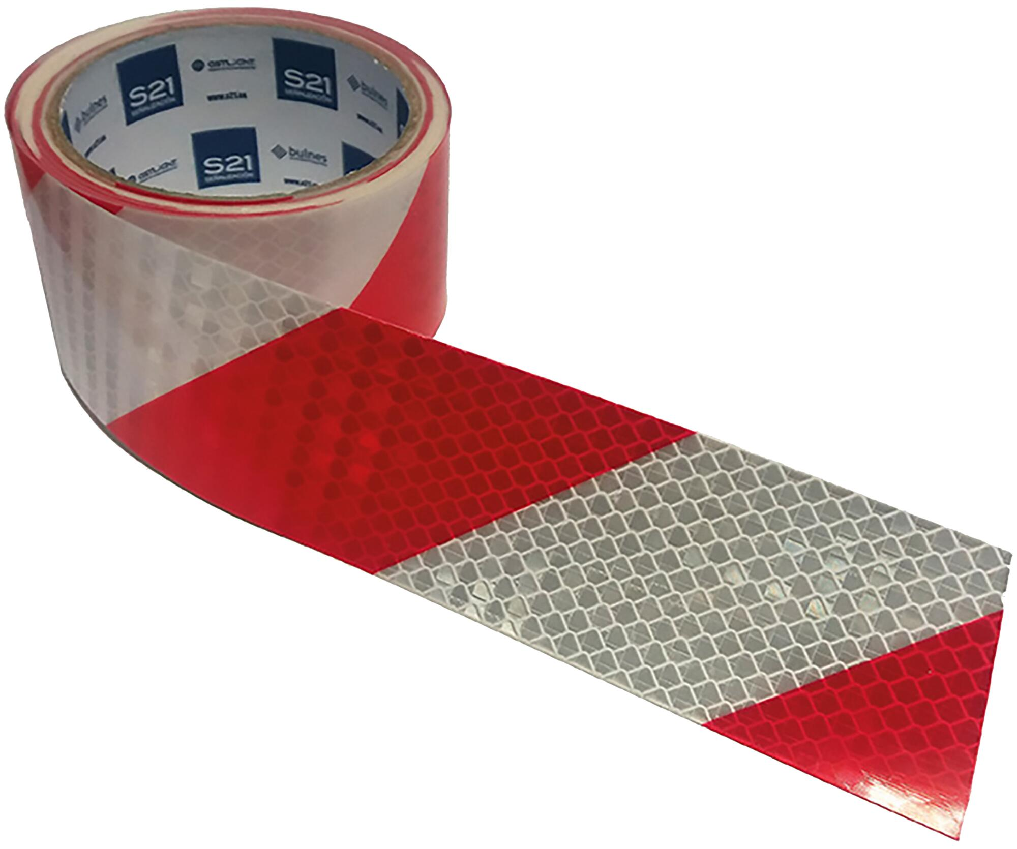 Cinta reflectante blanca/roja 5mx10cm