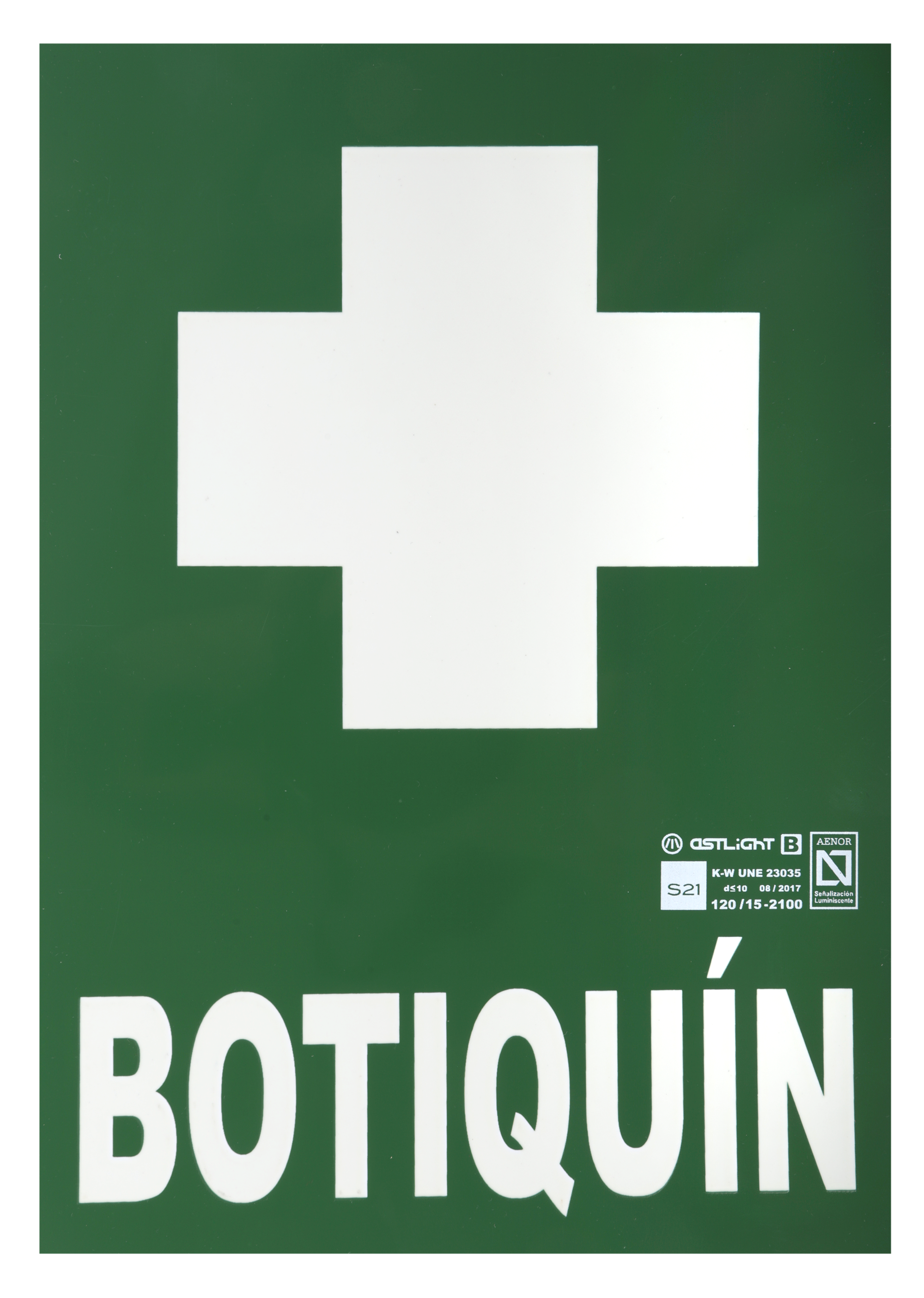 Cartel botiquín 29x21cm