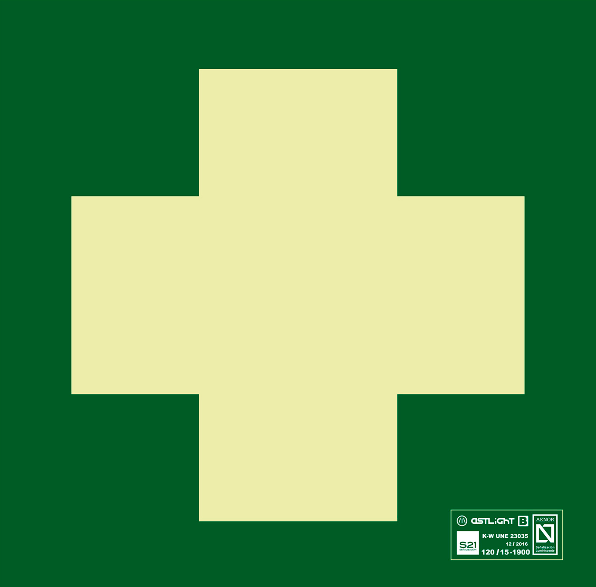 Cartel adhesivo botiquín verde