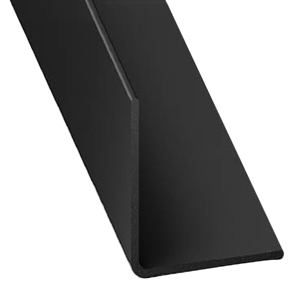 Perfil forma ángulo de pvc negro, alt.3 x an.3 x l.200 cm