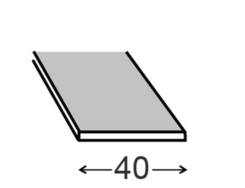 Perfil forma plana de PVC  blanco CQFD, Alt. 3 x An 40 mm x L.2 m - 2