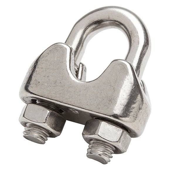 Pack 2 sujetacables de acero inoxidable