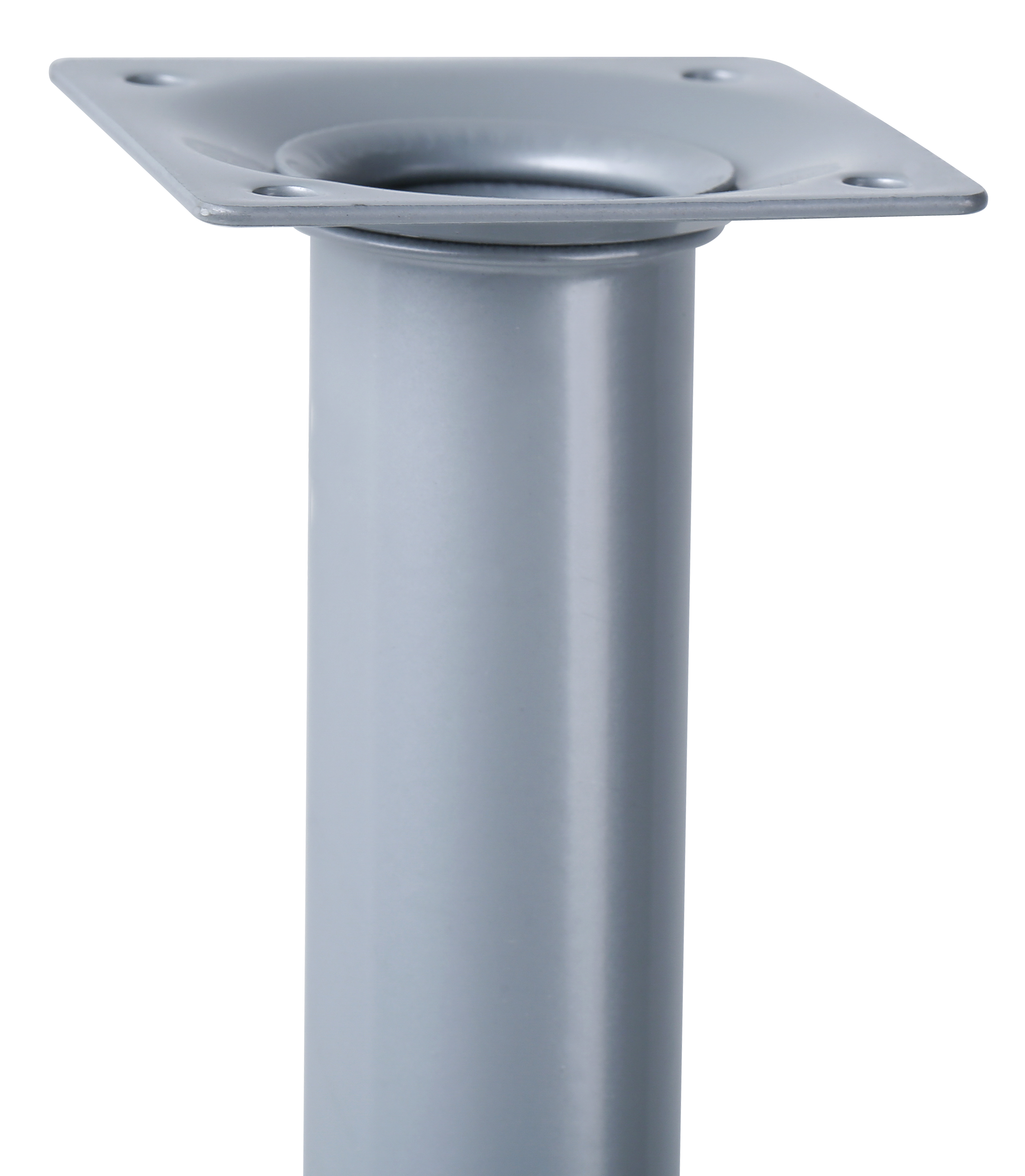 Pata para mesa o escritorio de acero color gris altura 70 cm - 4