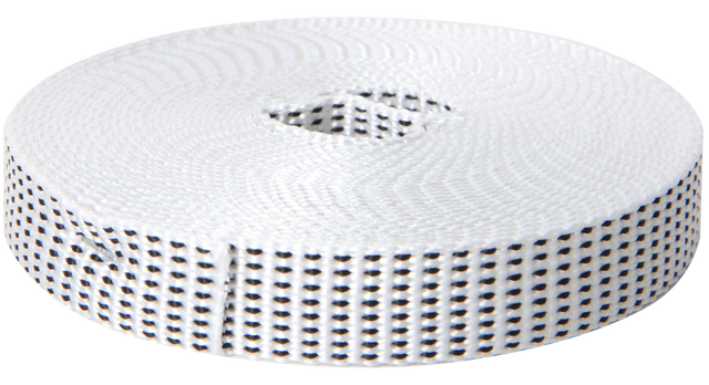 Cinta para persiana de nailon blanco de 18x6000 mm