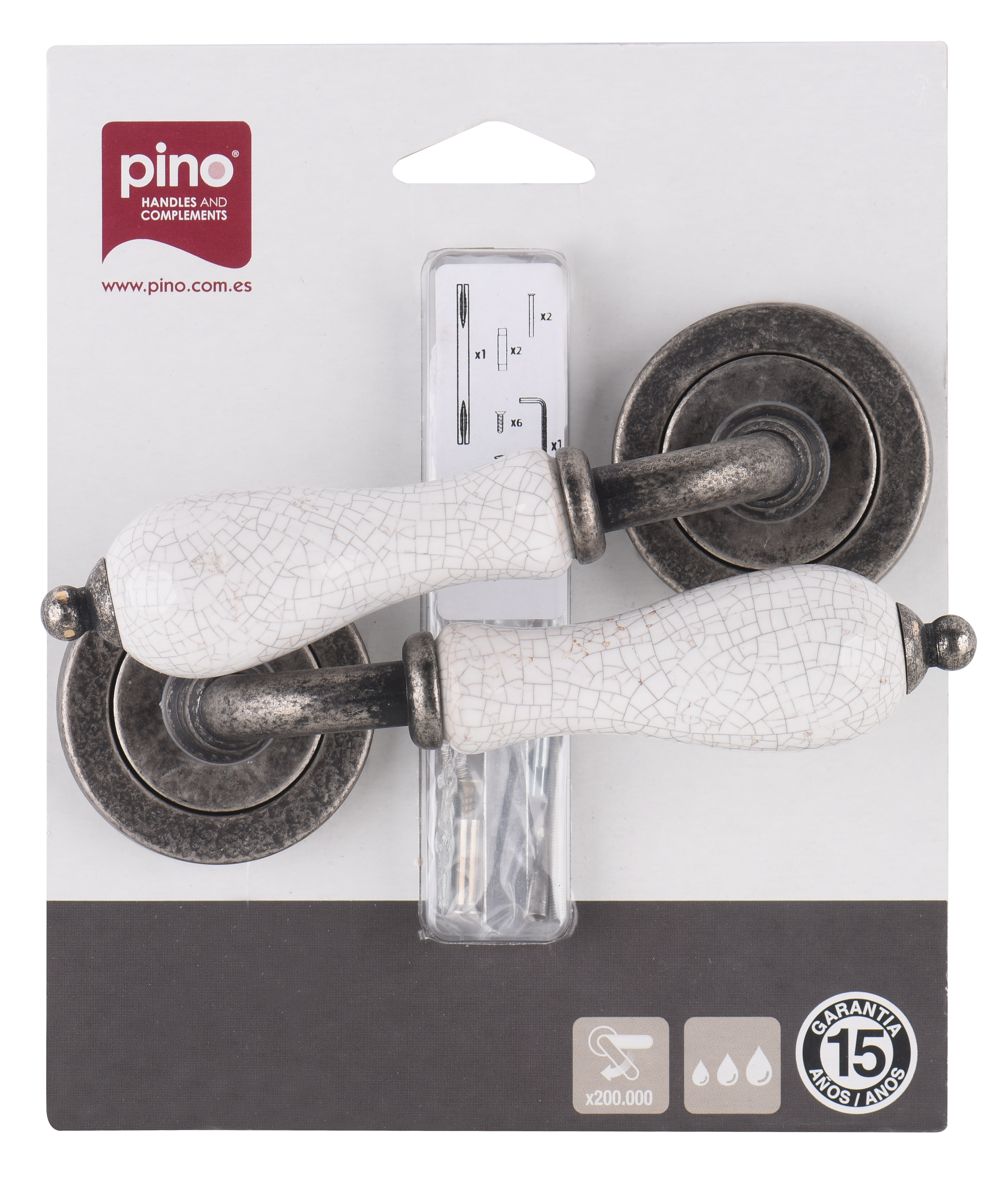 Juego de manilla con roseta INSPIRE serie Sidney en zamak envejecido - 7