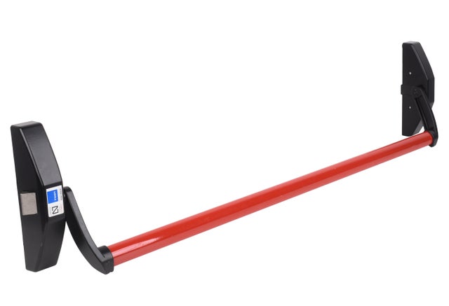 Puxador de porta TESA BARRA ANTIPÂNICO AÇO PRETO/VERMELHO