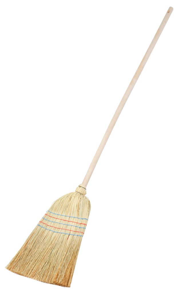 Escoba de mijo GEOLIA 40cm 5 hilos con mango de madera 90cm