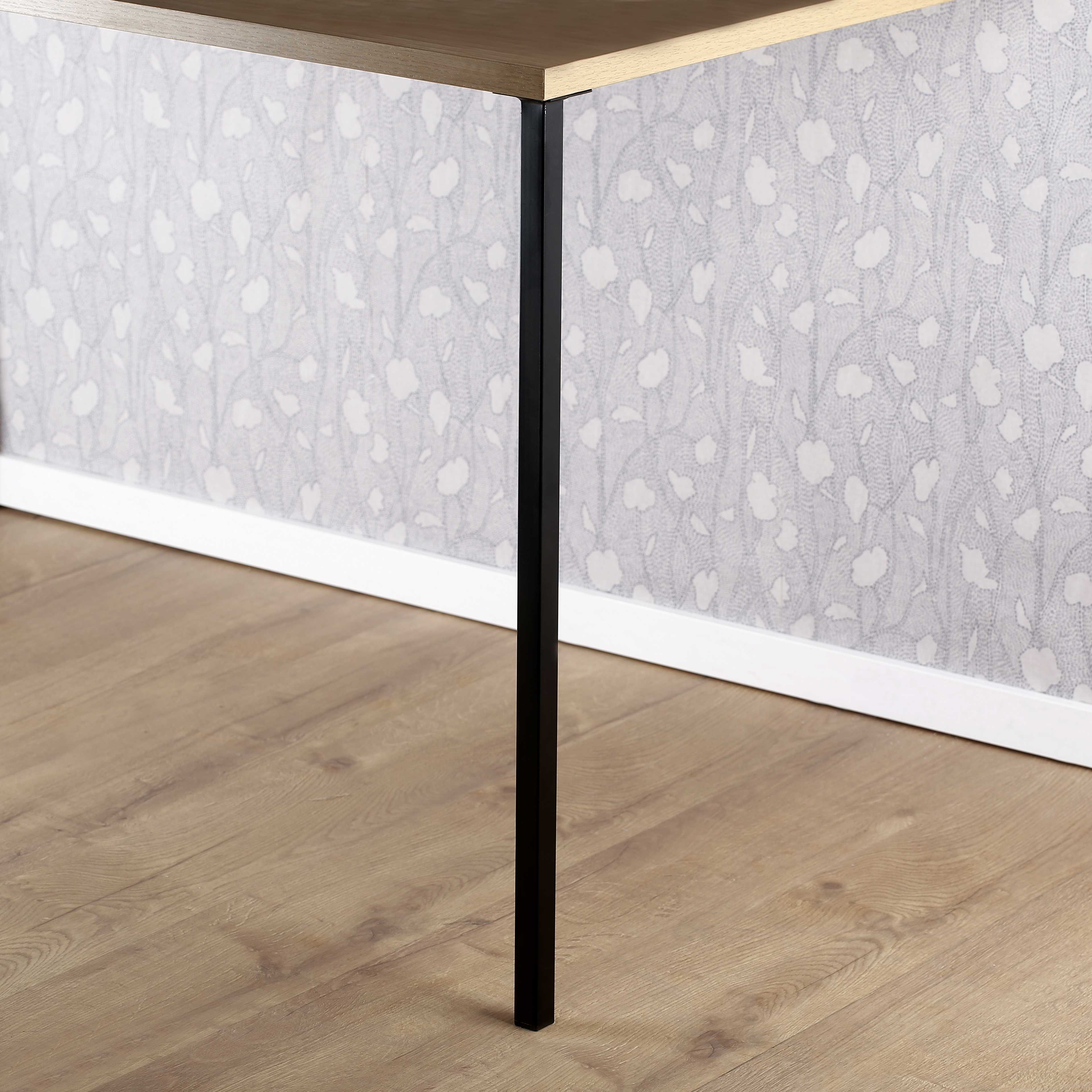 Pé Quadrado Aço Altura 800mm 25x25 Preto - 5