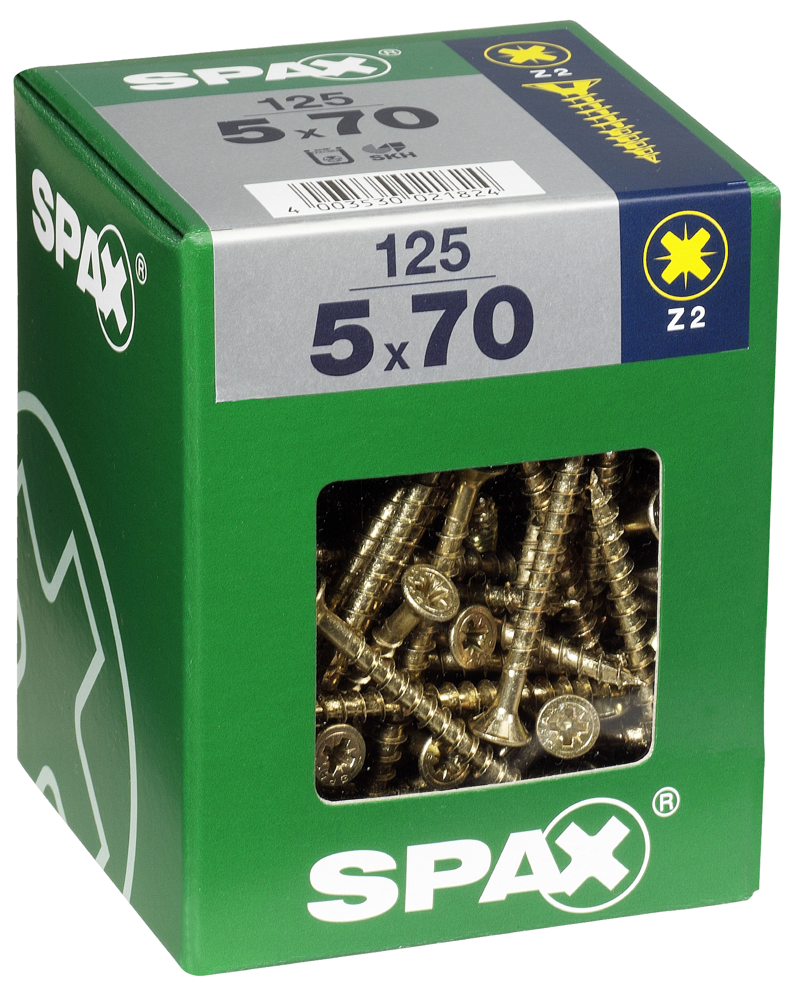 125 Tornillo para madera SPAX pozidriv con cabeza avellanada, ø 5 x L. 70 mm - 4