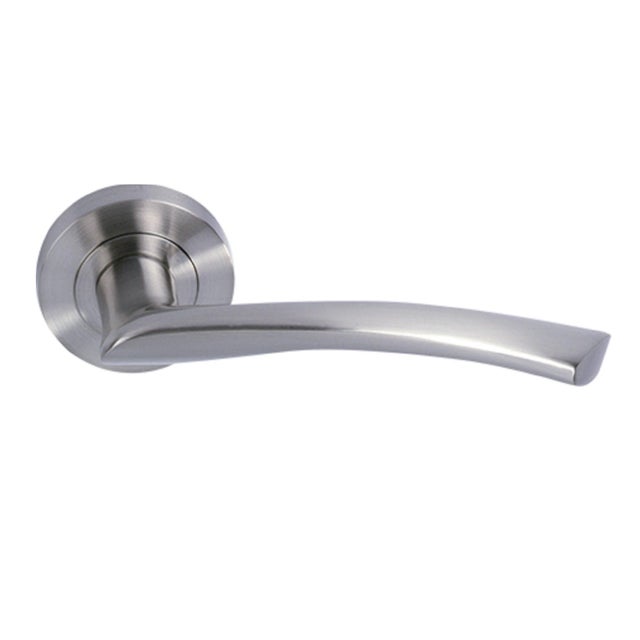 Juego de manilla con roseta SIENA 2 niquel satinado aluminio