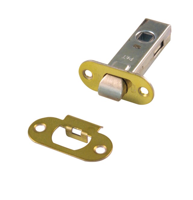 Picaporte tubular cuadrado latón de 45 mm de entrada
