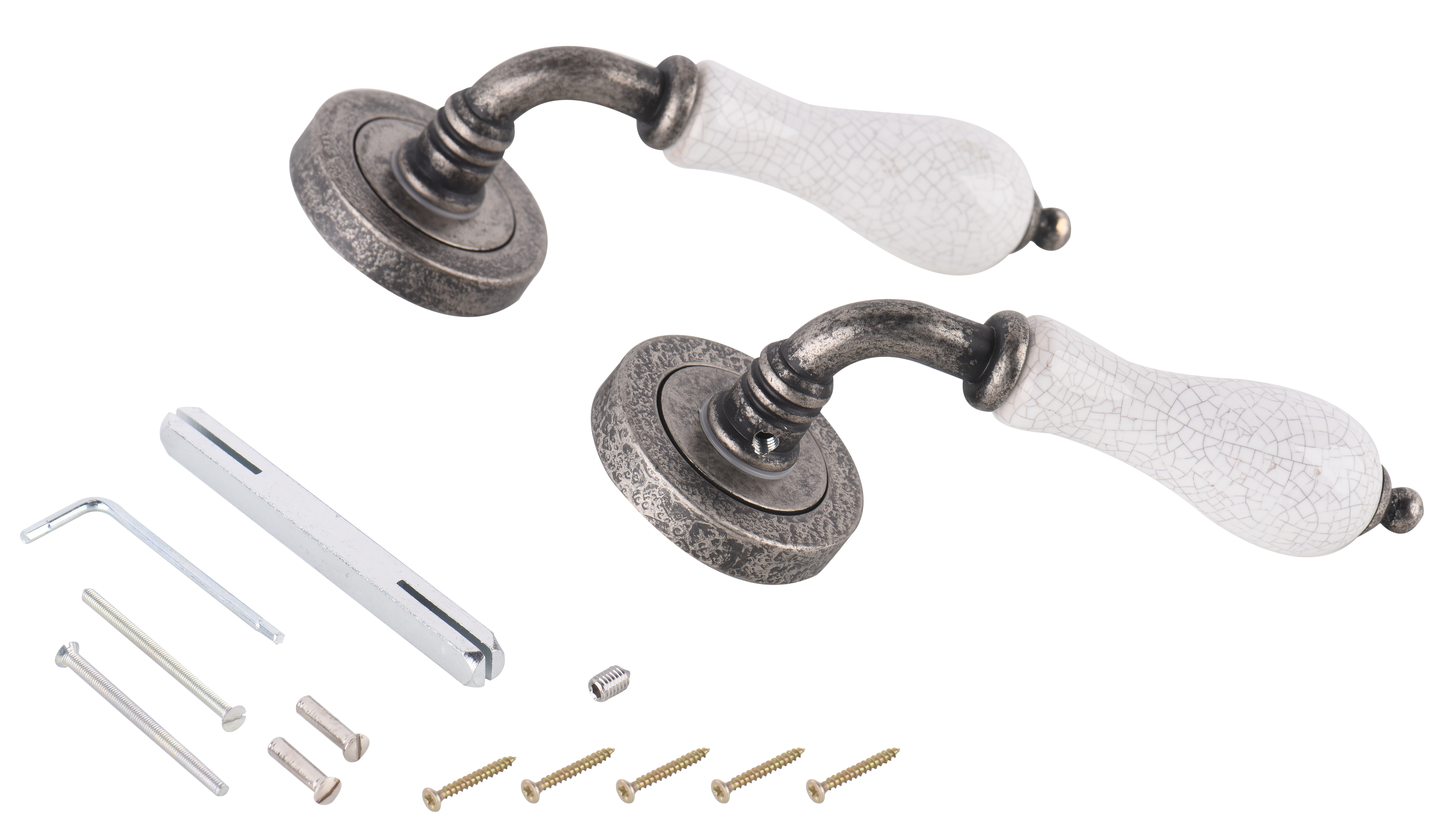 Juego de manilla con roseta INSPIRE serie Sidney en zamak envejecido - 6