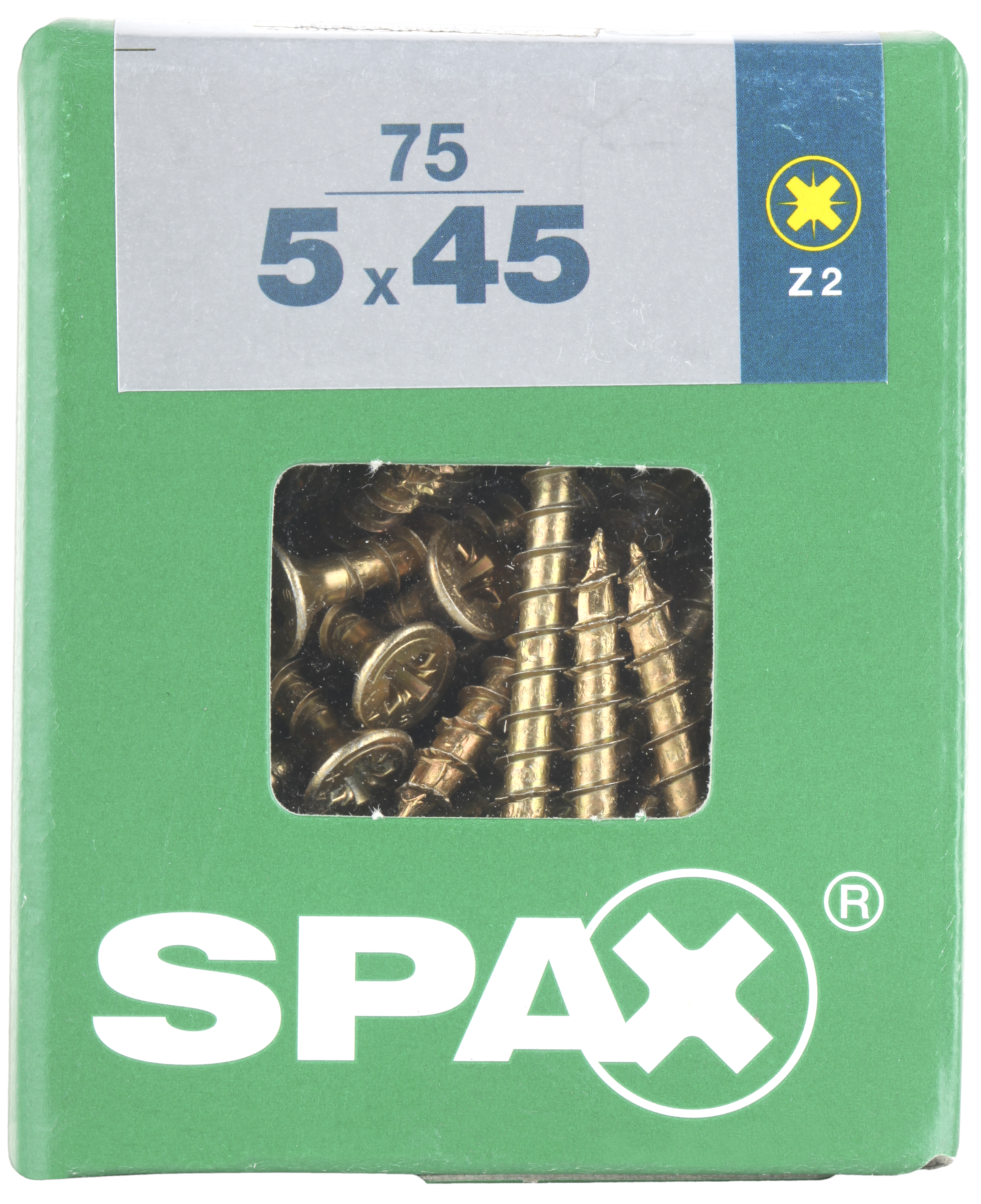 75 Tornillo para madera SPAX pozidriv con cabeza avellanada, ø 5 x L. 45 mm - 5