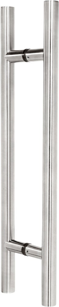 Tirador de puerta cristal de acero inoxidable cepillado