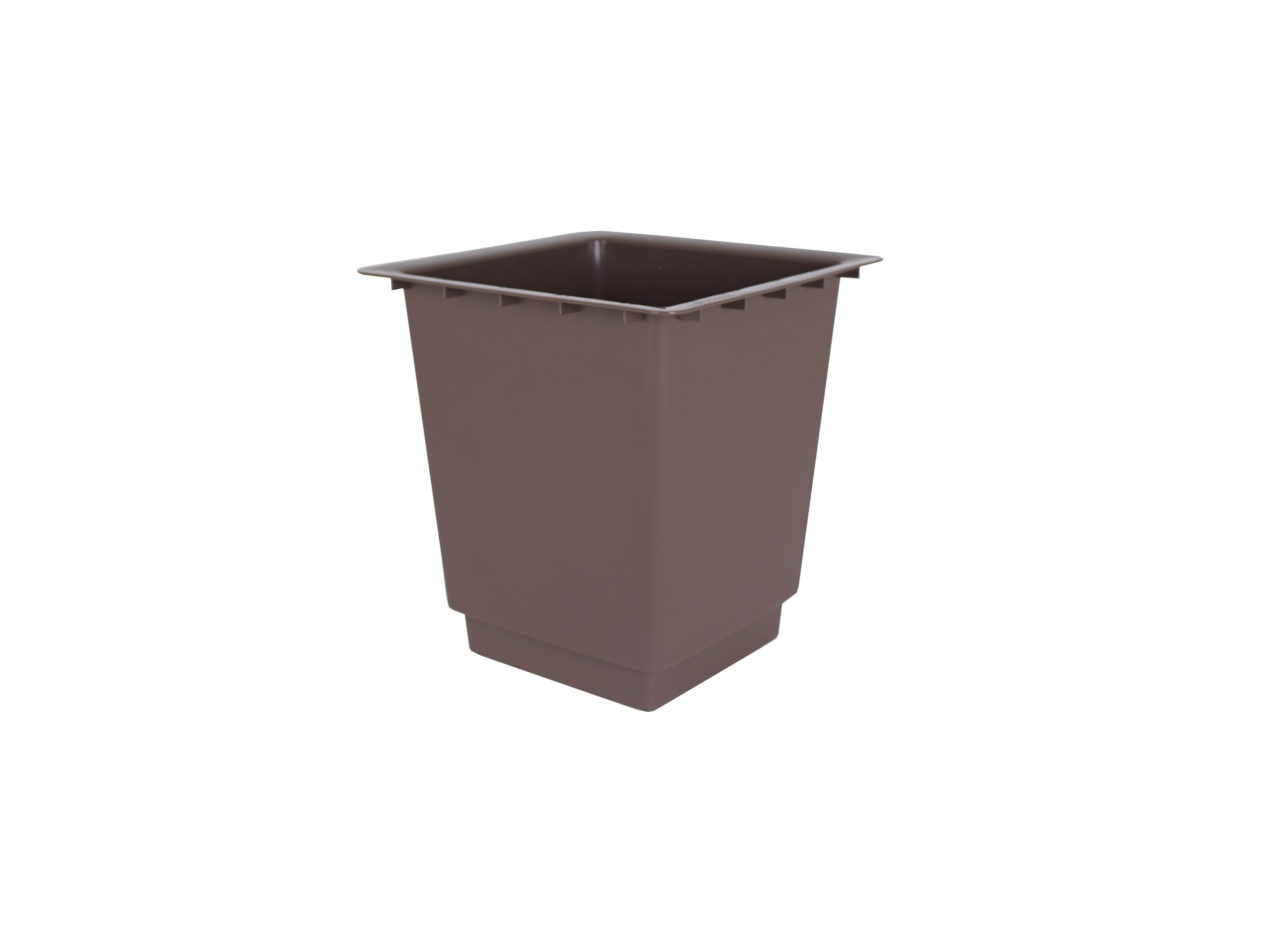 Lote maceta cuadrada alta e insert pisa taupe 60 cm