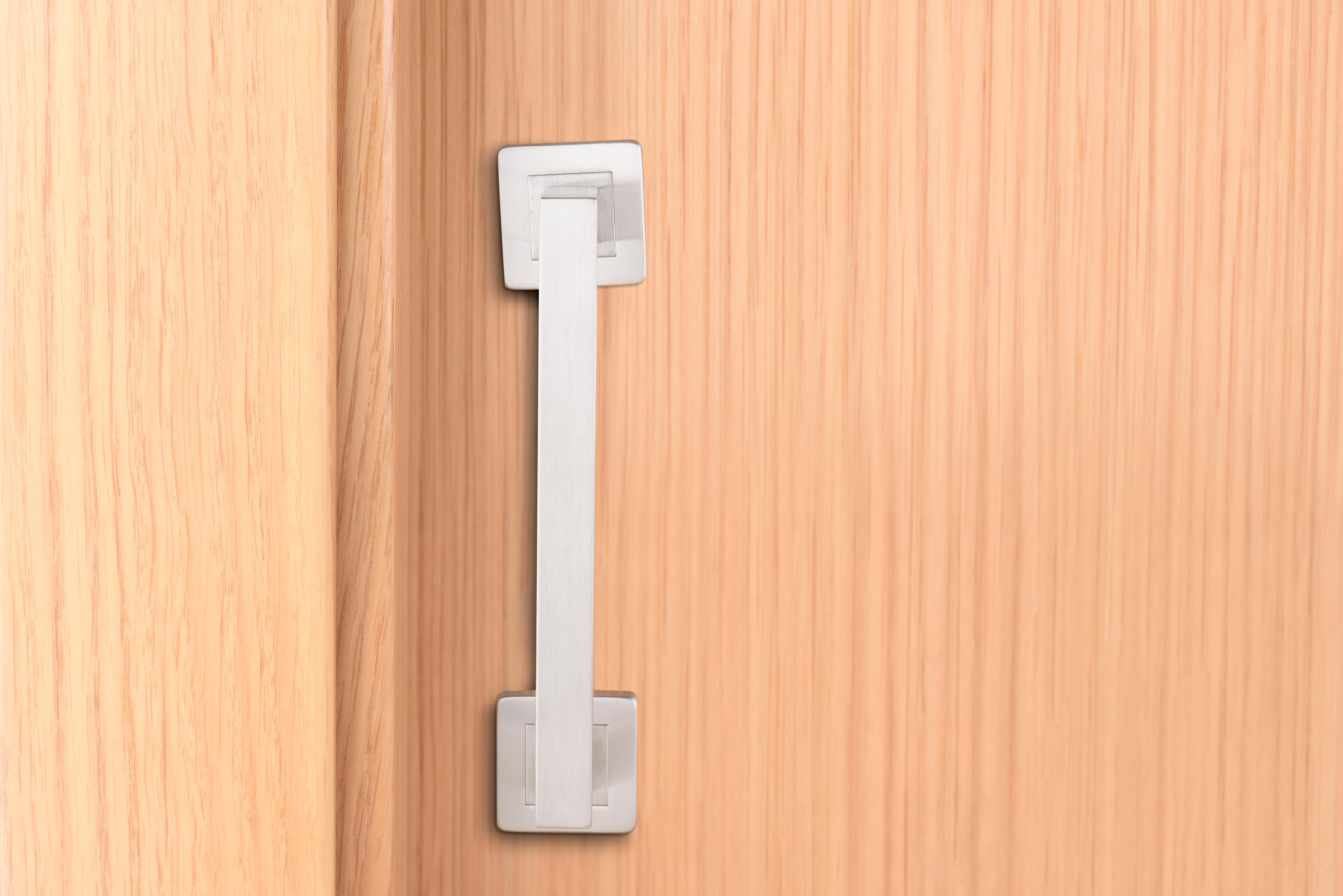 Tirador de puerta de acero inoxidable cepillado, 53x200x65 mm - 6