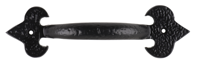 Tirador de puerta en hierro forjado negro