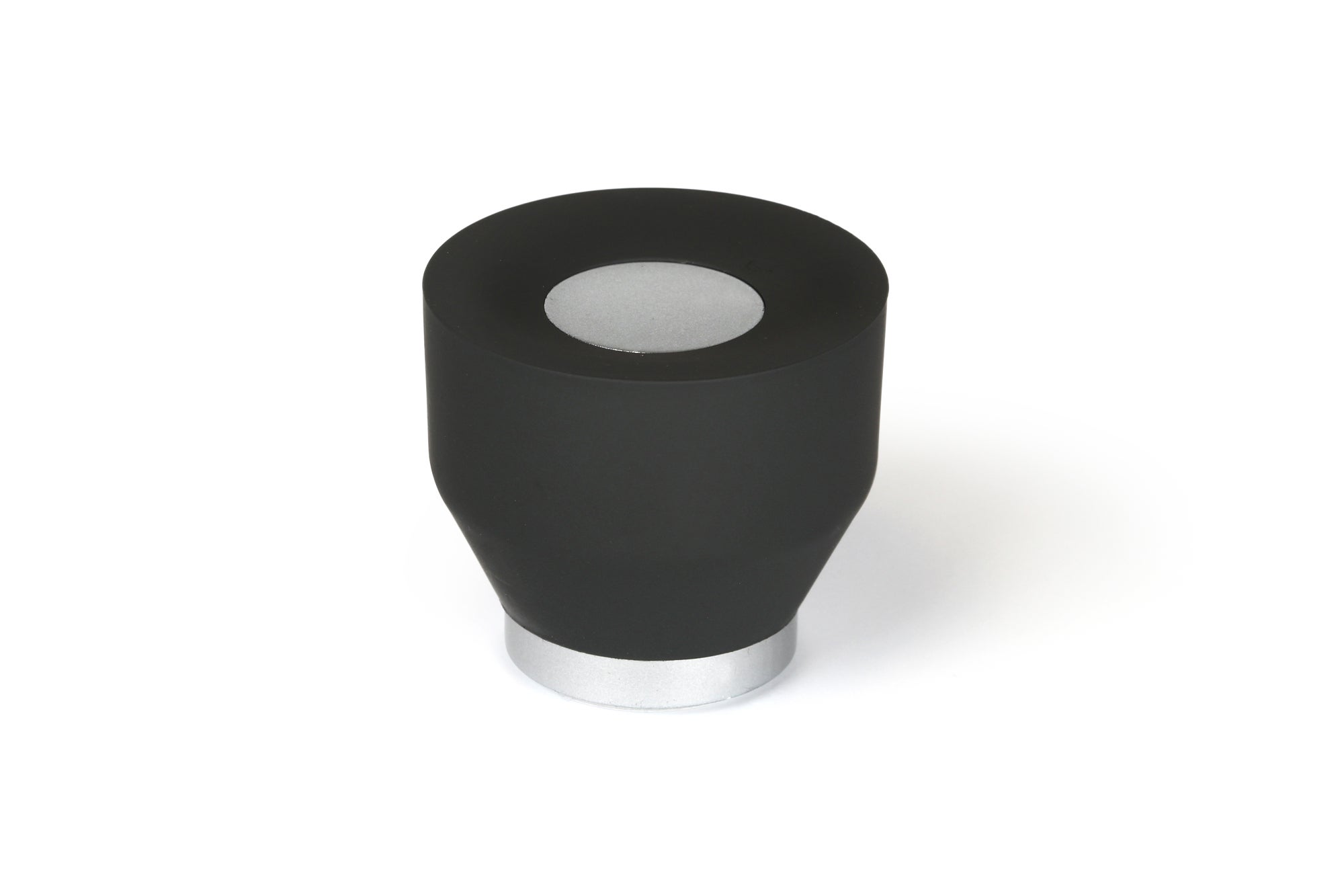 Tope de puerta atornillar/adhesivo rei negro aluminio, an.4.2x l.3.8 x h.3.6 cm