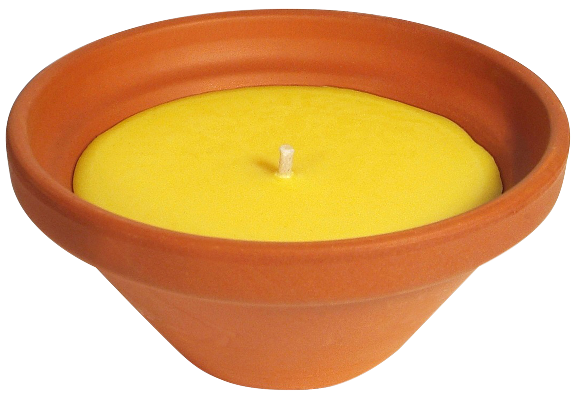 Vela de citronela vasija terracota 7x15,5 cm para exterior, ahuyenta mosquitos
