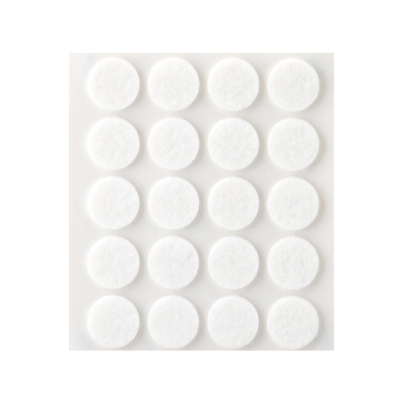 20 fieltros adhesivos de color blanco D 17mm - 2