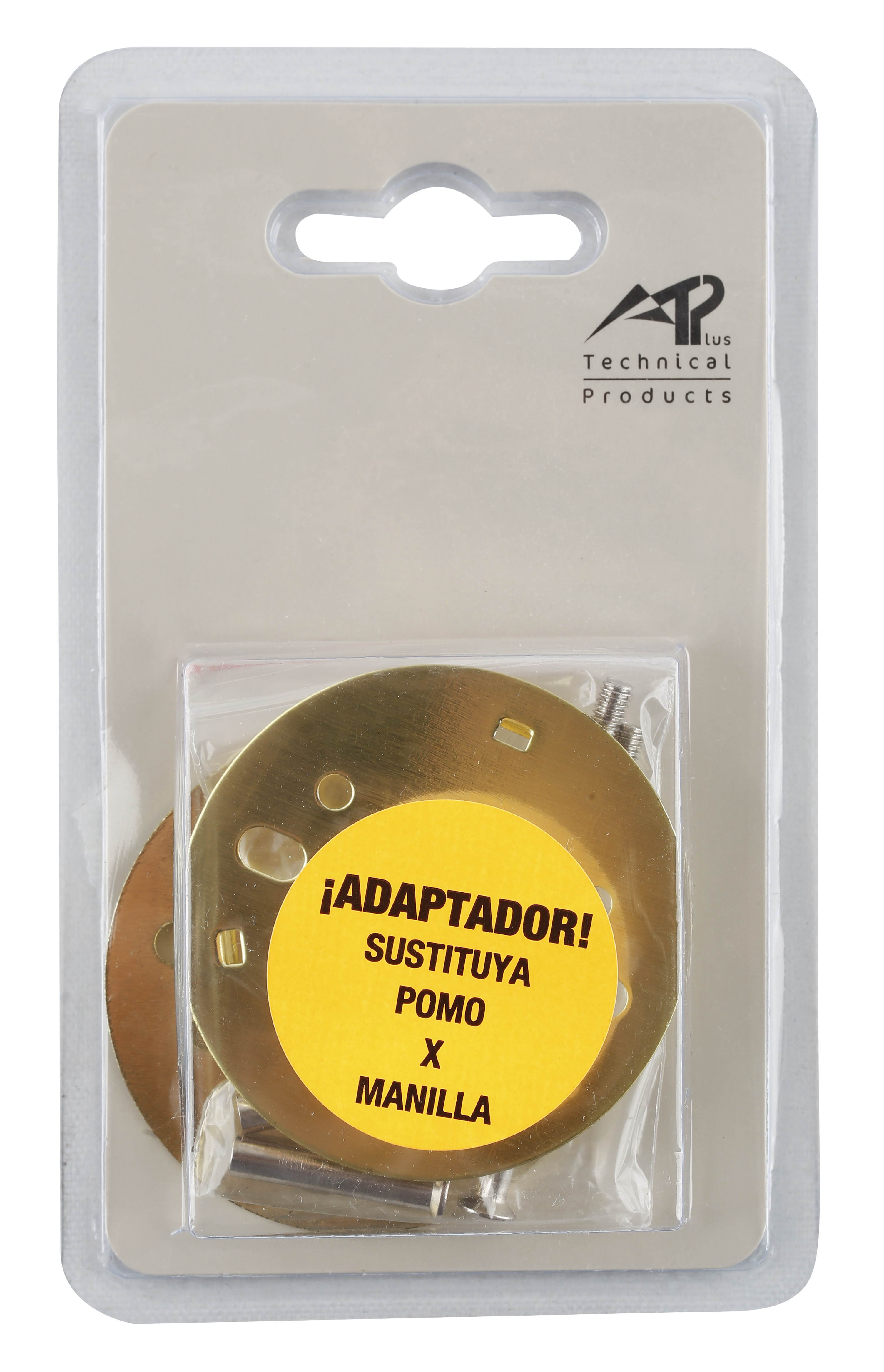 Adaptador roseta de puerta de aluminio satinado de  mm ø de pomo - 3