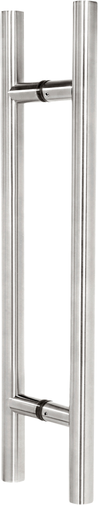 Tirador de puerta de cristal en acero inoxidable cepillado