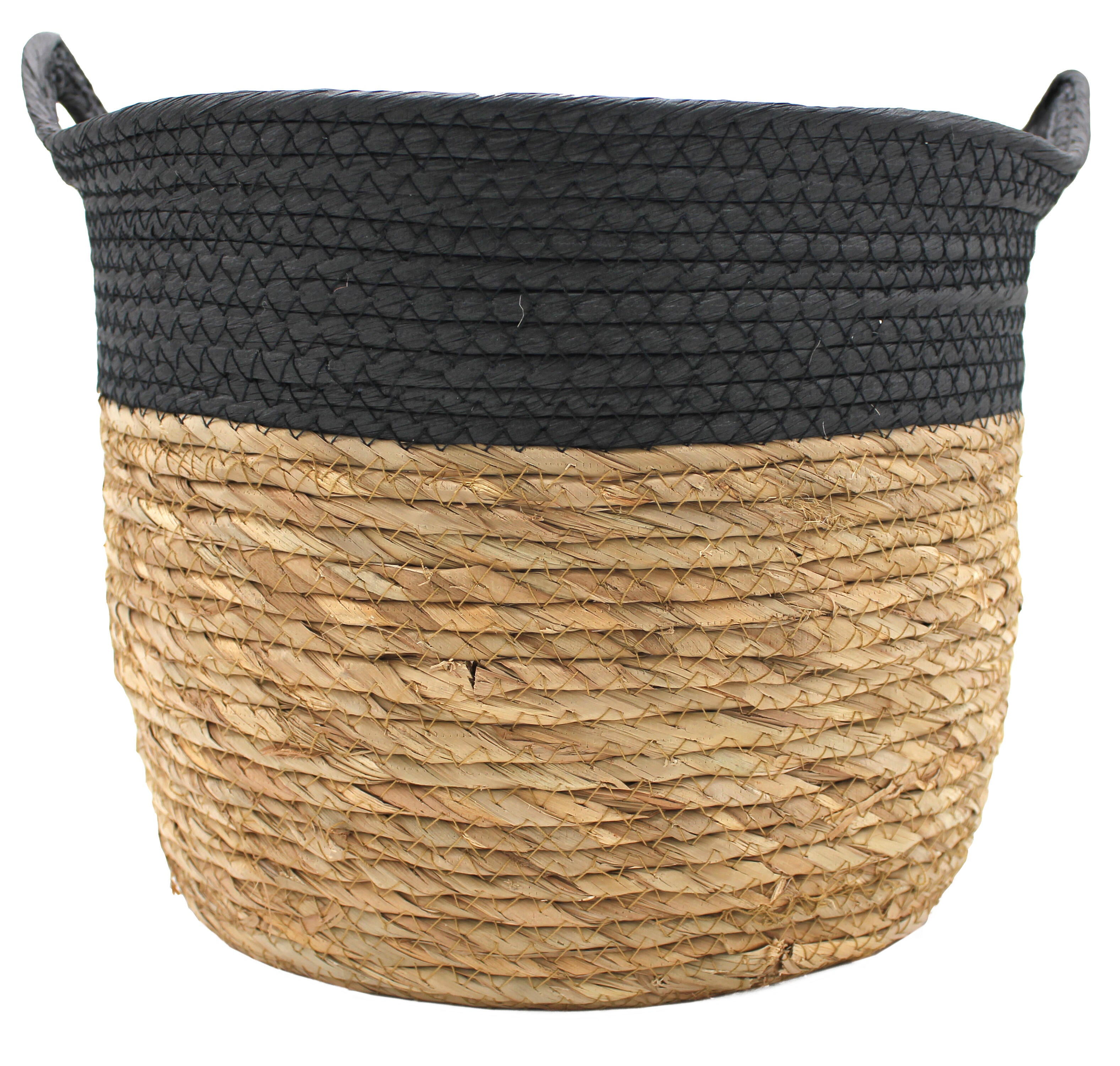 Maceta alcudia negra ø 35x31 cm