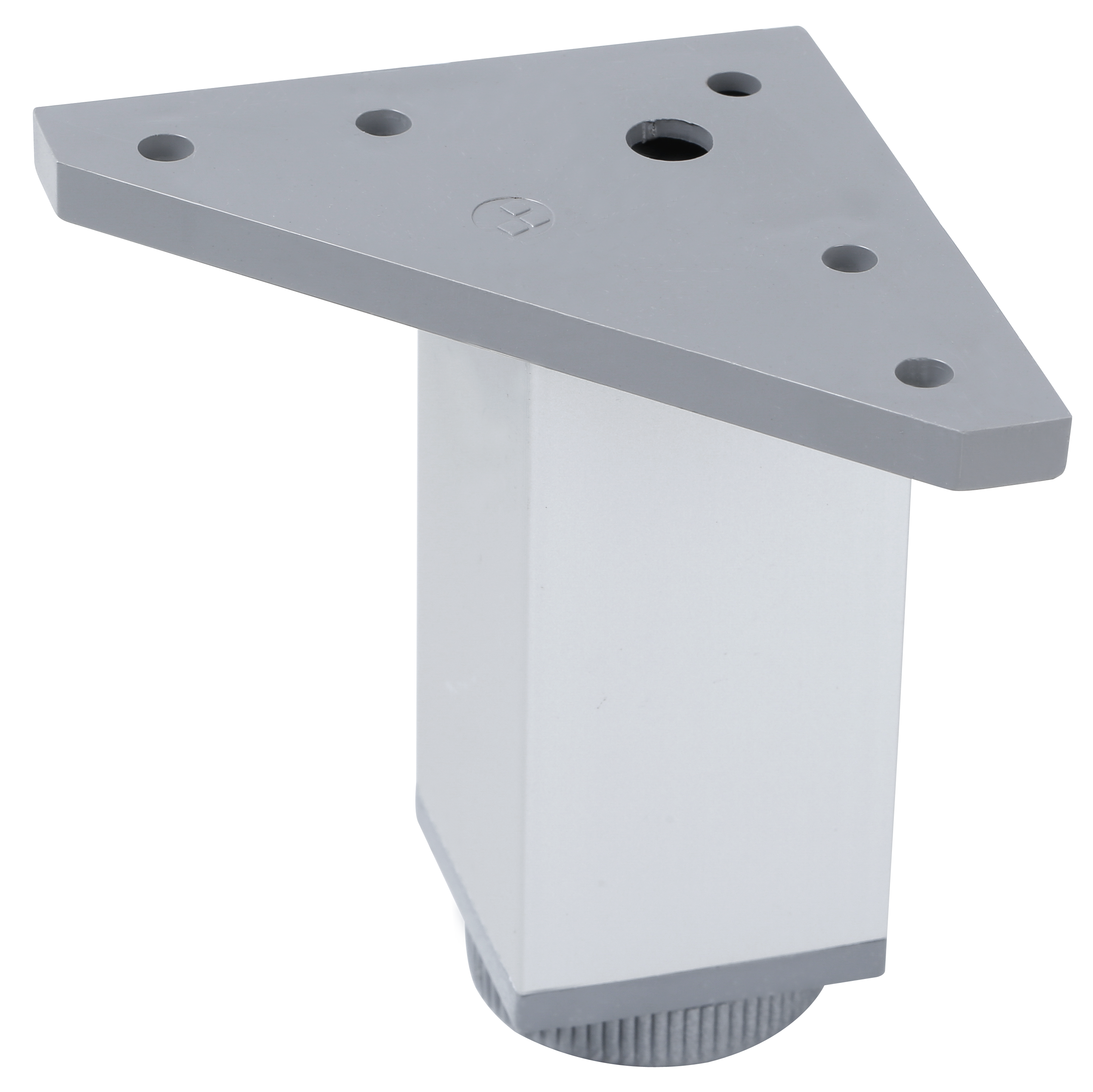 4 Pata para mueble de aluminio con altura regulable color gris altura 10 cm - 6