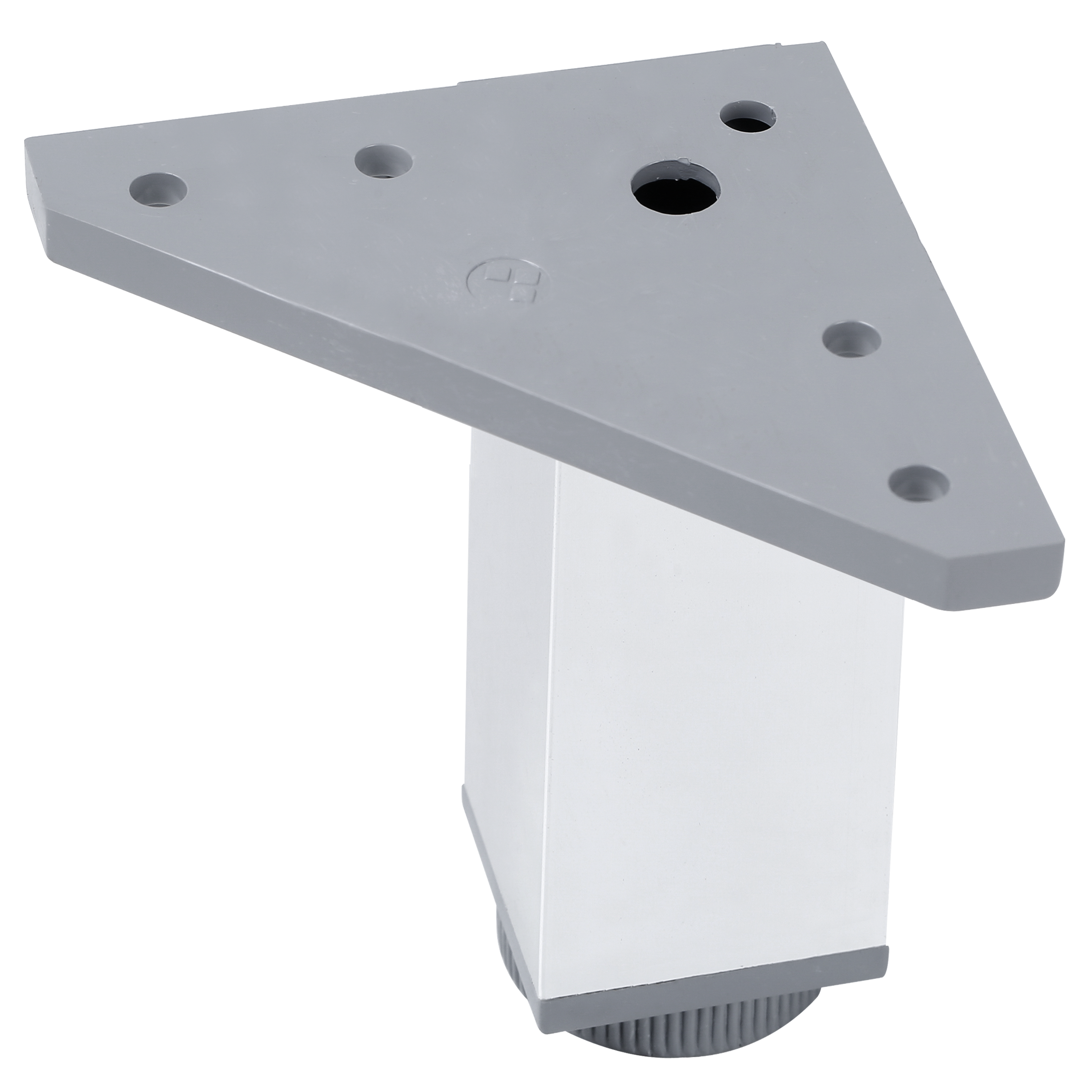 Pata para mueble de aluminio con altura regulable color gris altura 10 cm - 5