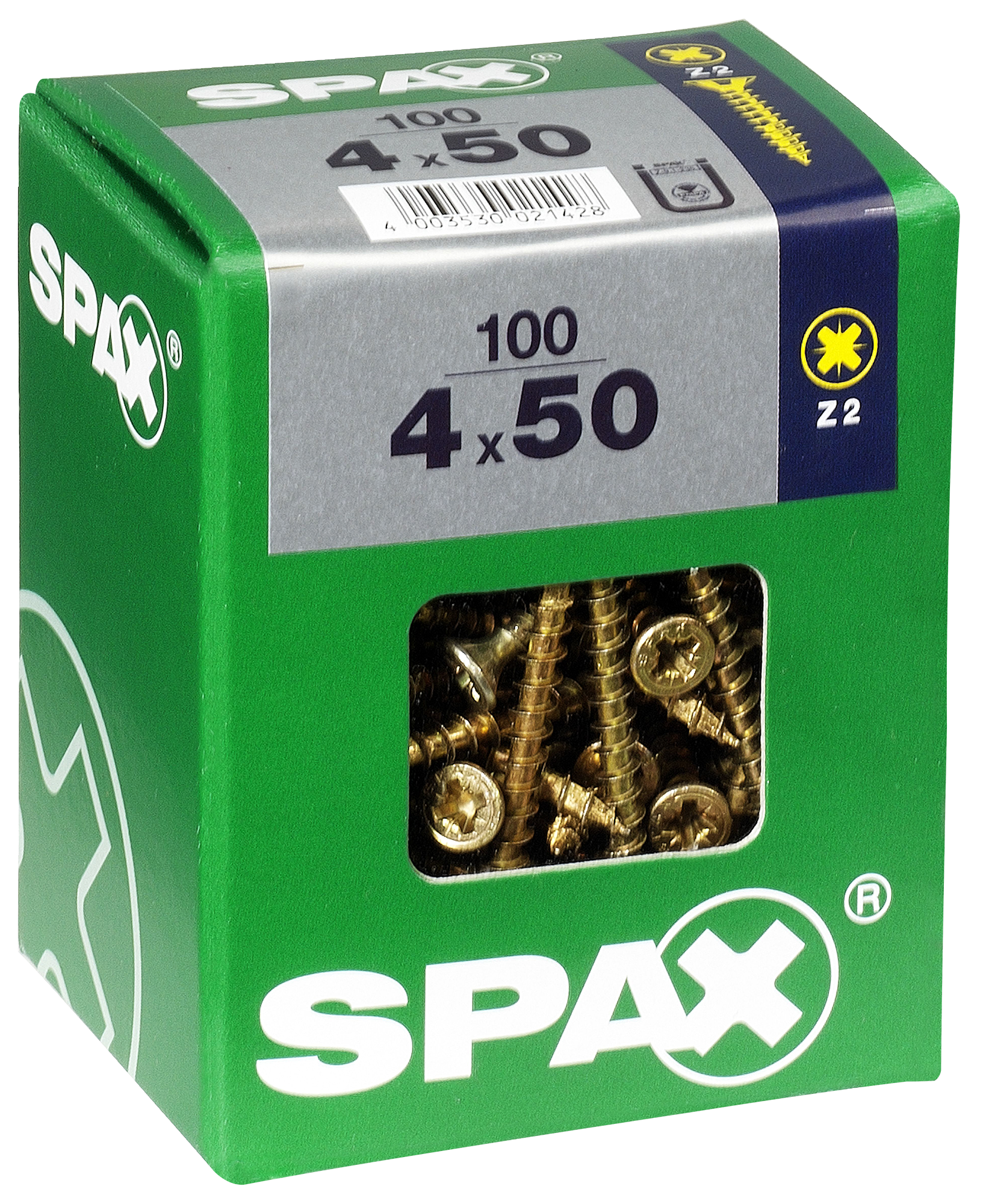 100 Tornillo para madera SPAX pozidriv con cabeza avellanada, ø 4 x L. 50 mm - 6
