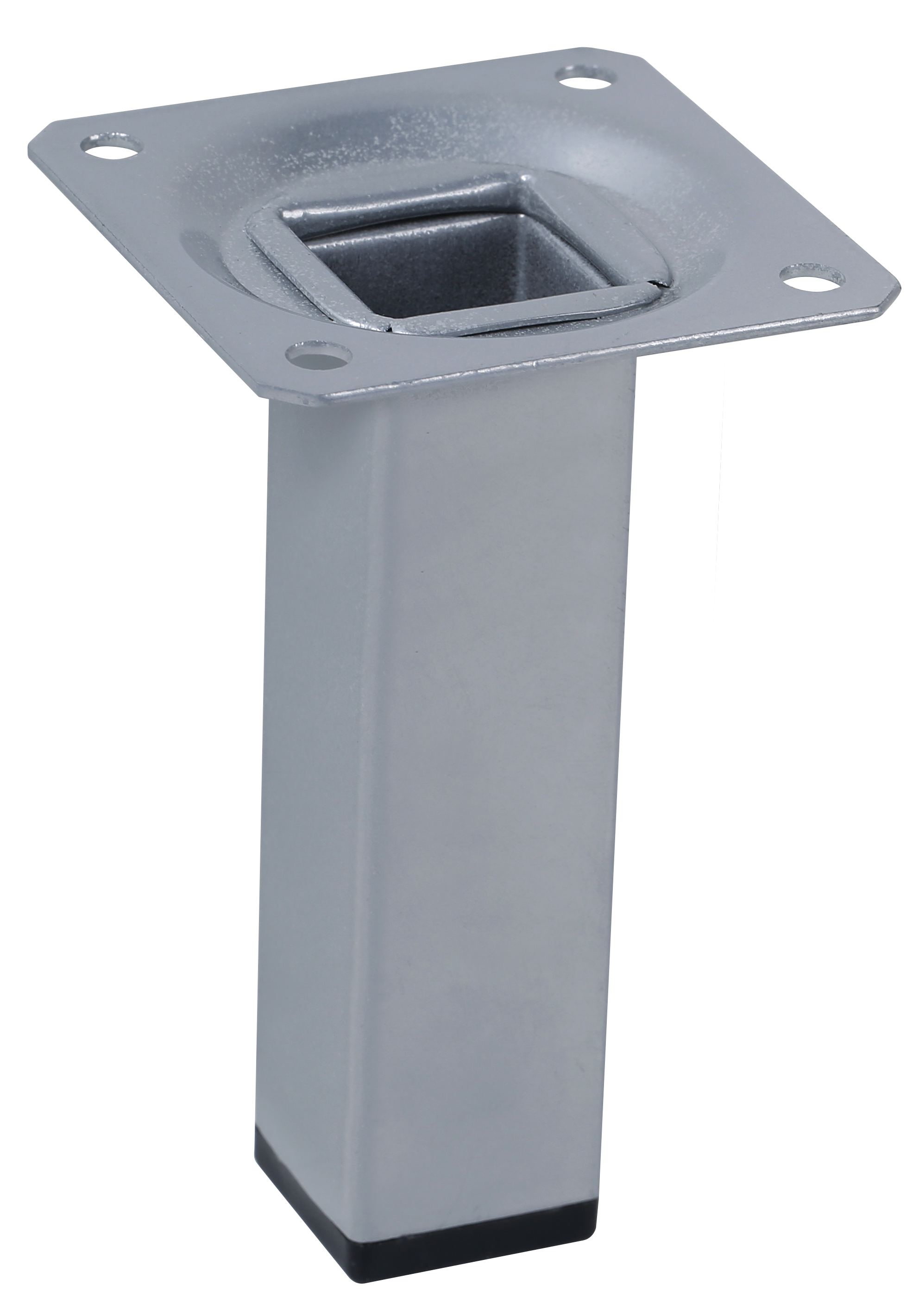 4 Pata para mueble de acero color gris altura 10 cm - 6