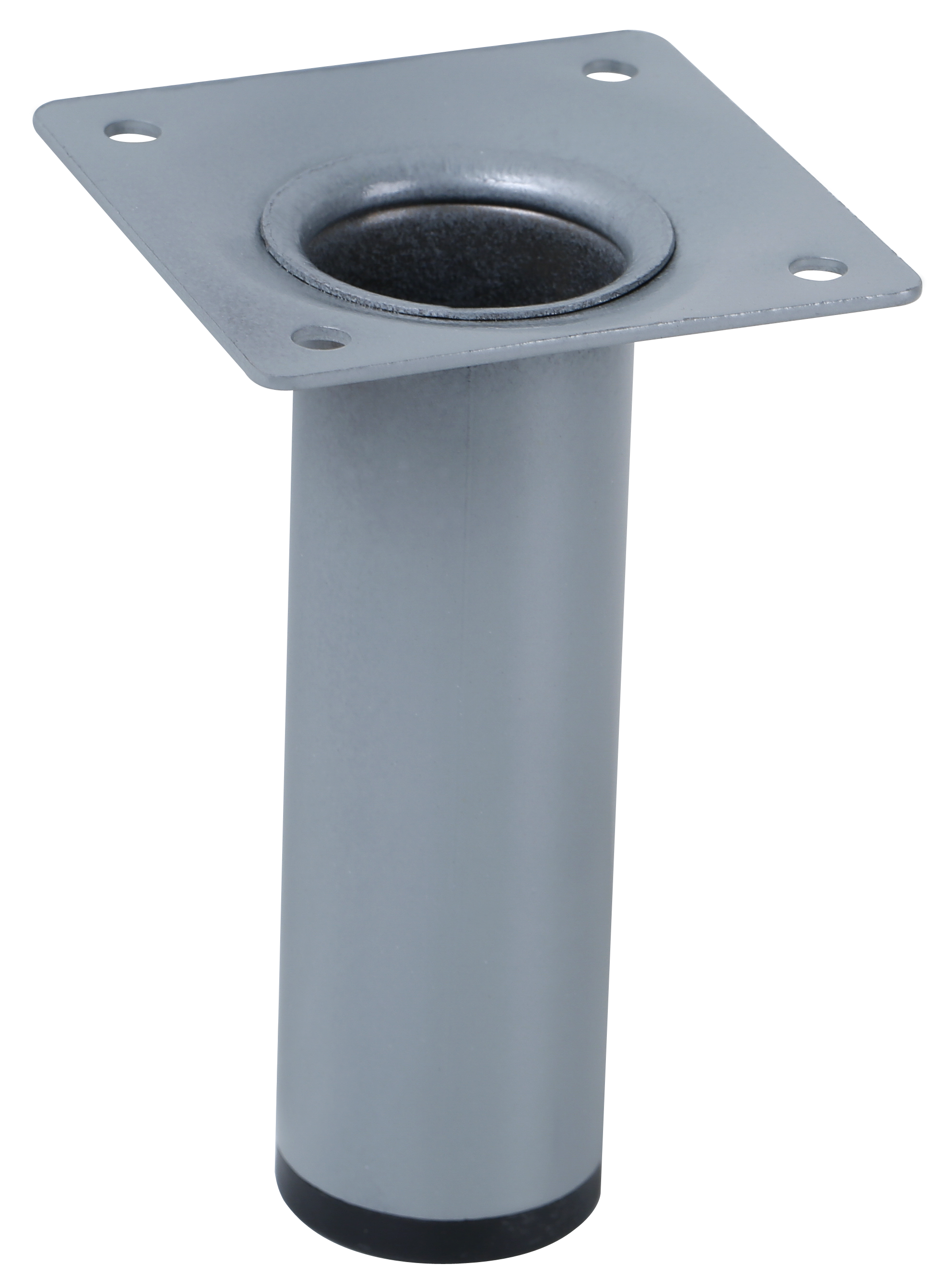 4 Pata para mueble de acero color gris altura 10 cm - 6