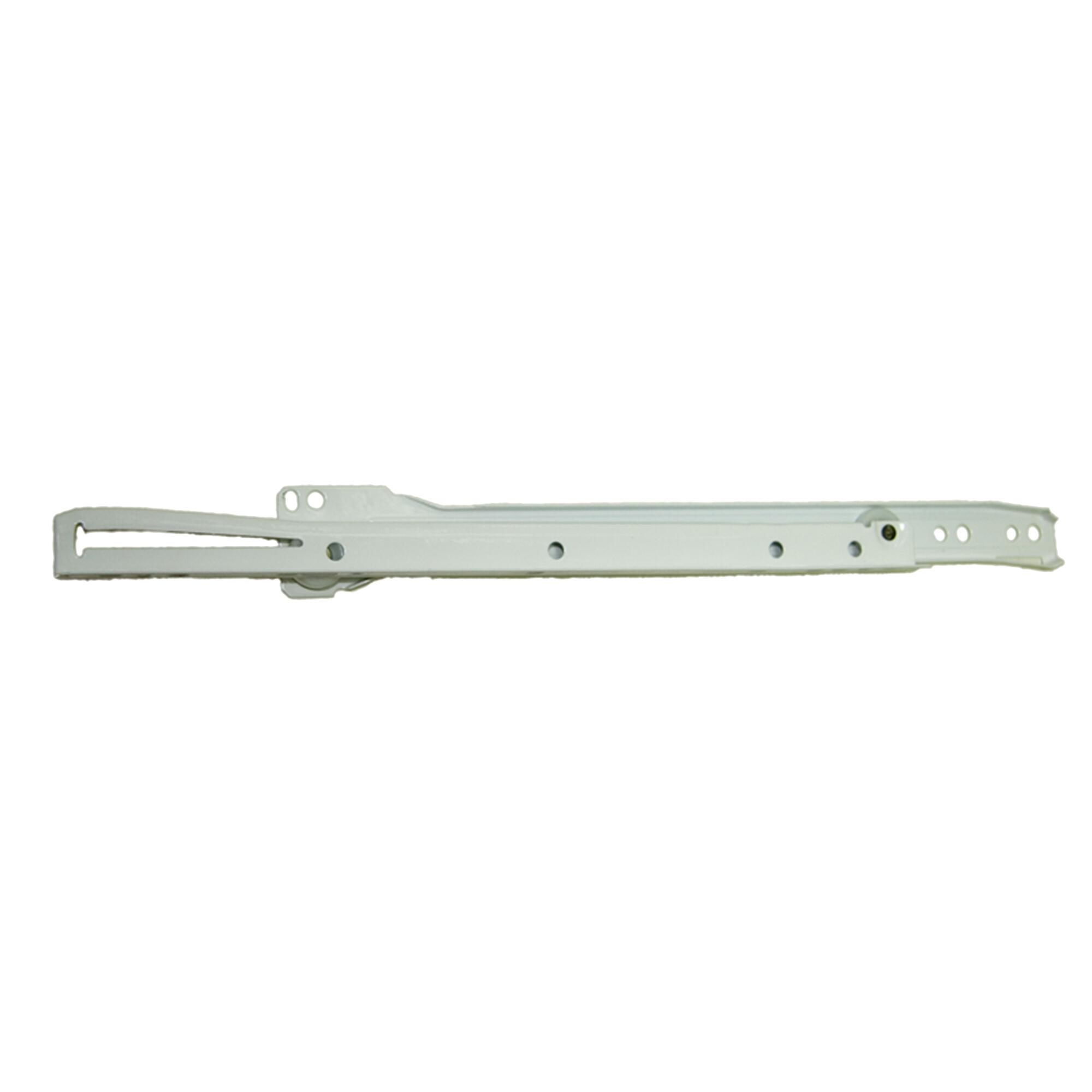 Guía para cajón con rodillos 30 cm, fijación inferior, carga 20 kg , blanco