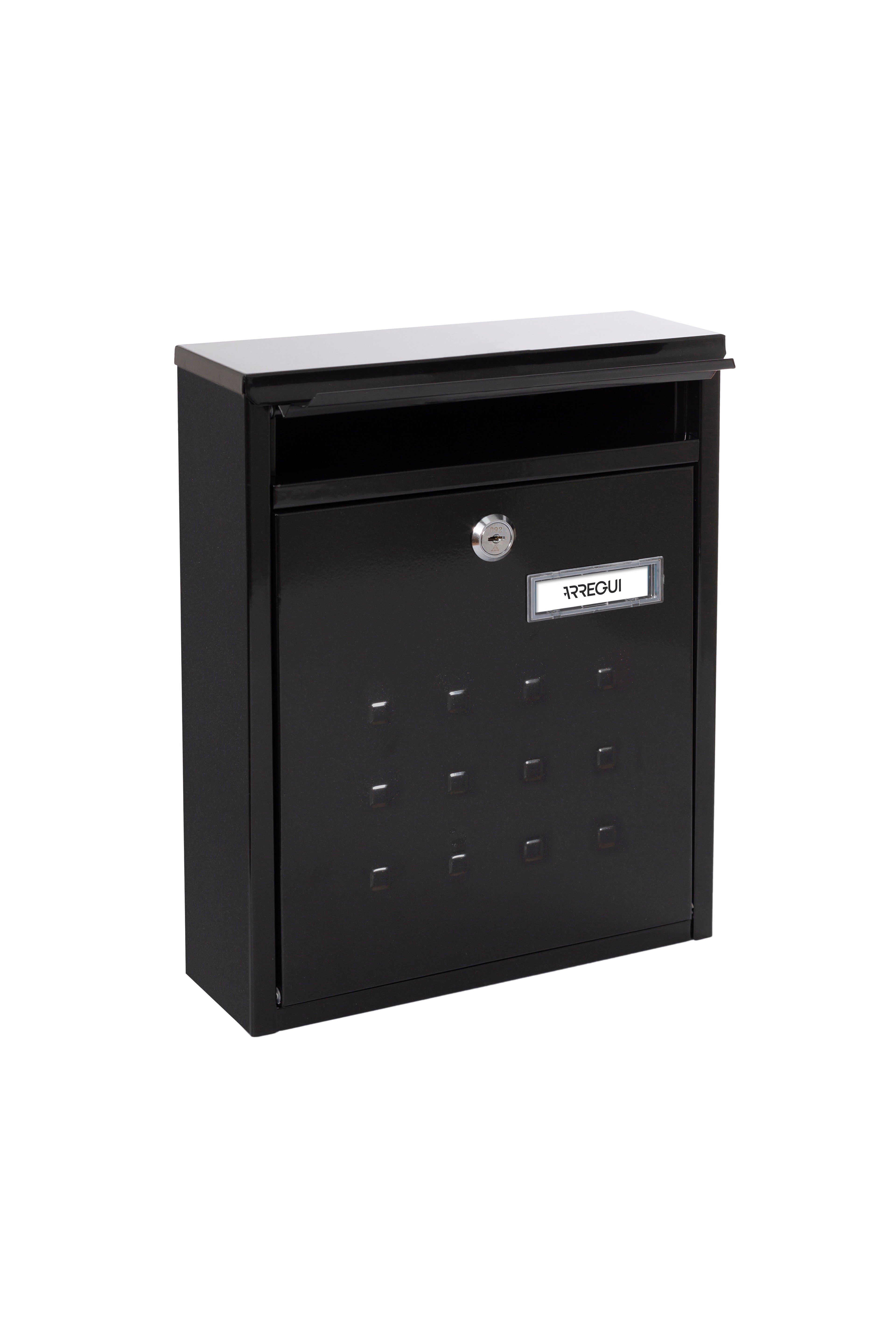 Buzón de correo de acero en negro de 32x25x8 cm - 7