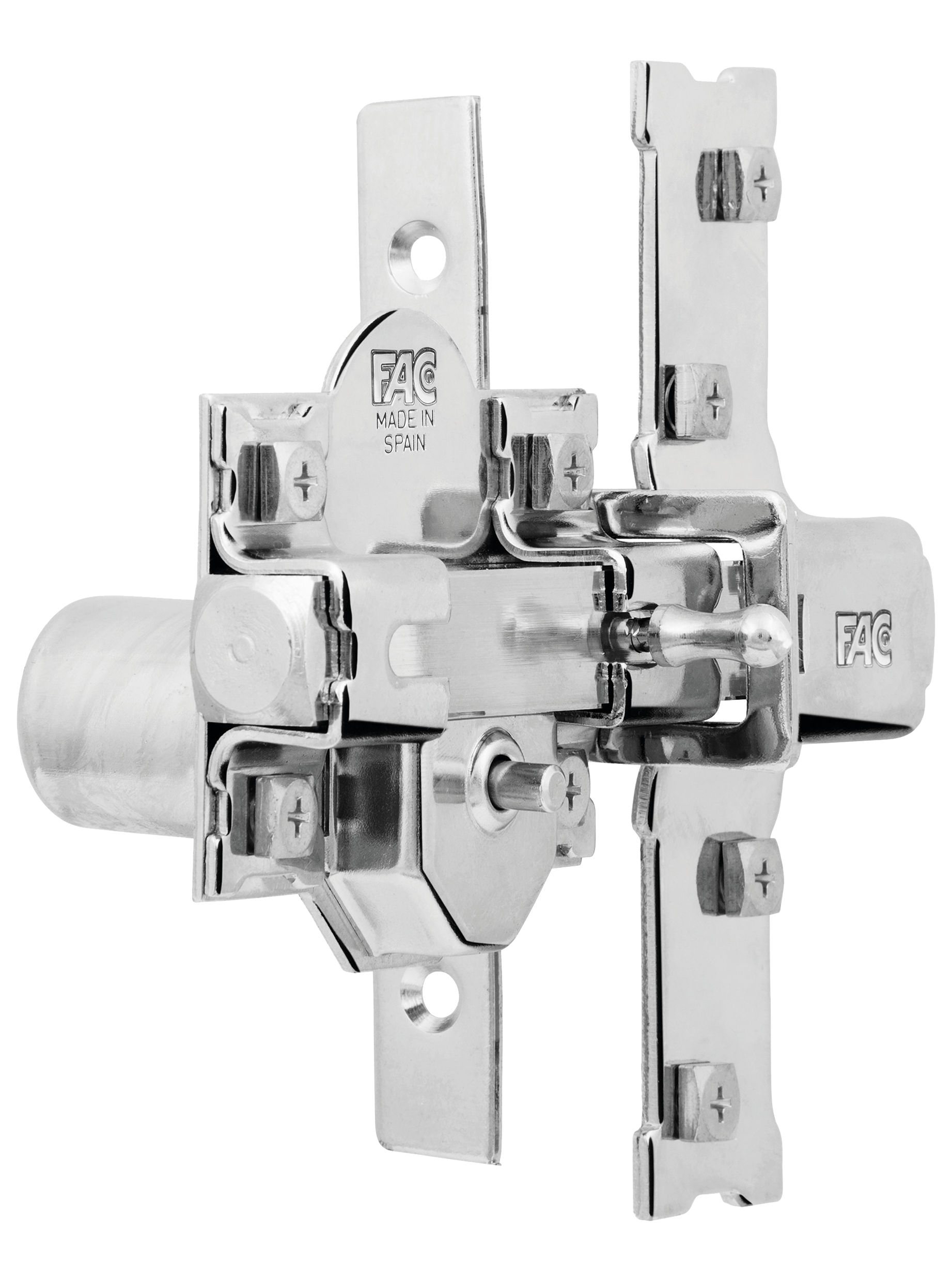 Cerrojo de seguridad fac 946rp/80 uve llave-botón de 80 mm ancho niquelado