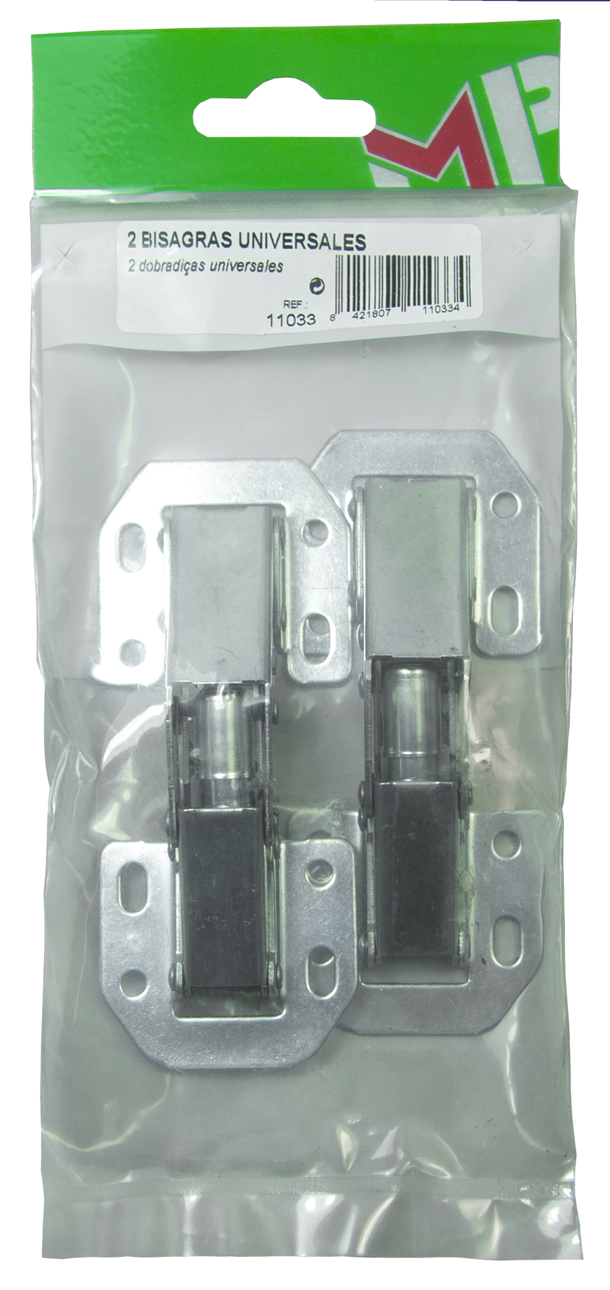 2 bisagra de sobreponer recto de acero - 2