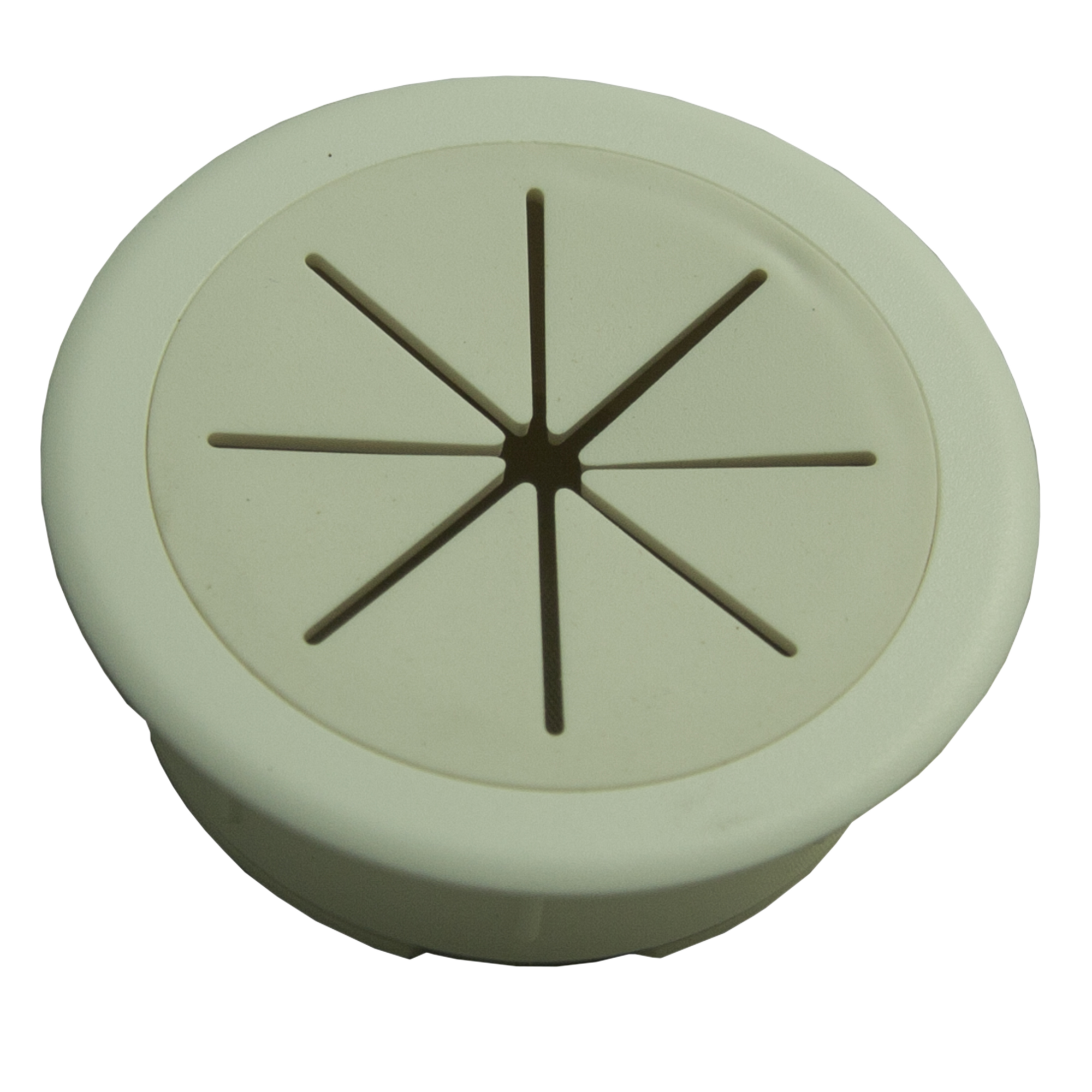 Tapa pasa cable de plástico blanca de ø 60 mm