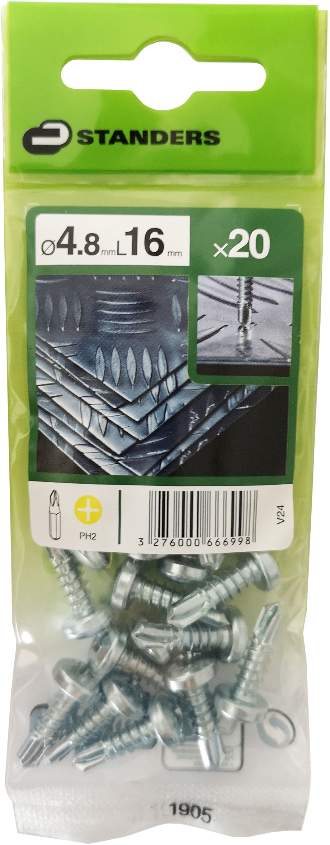 20 Tornillo para metal STANDERS phillips con cabeza abombada, ø 4.8 x L. 16 mm - 3