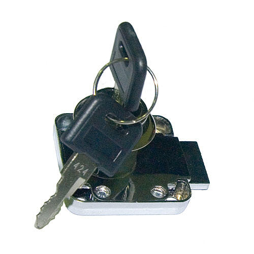 Cerradura de mueble en acero gris / plata con llave