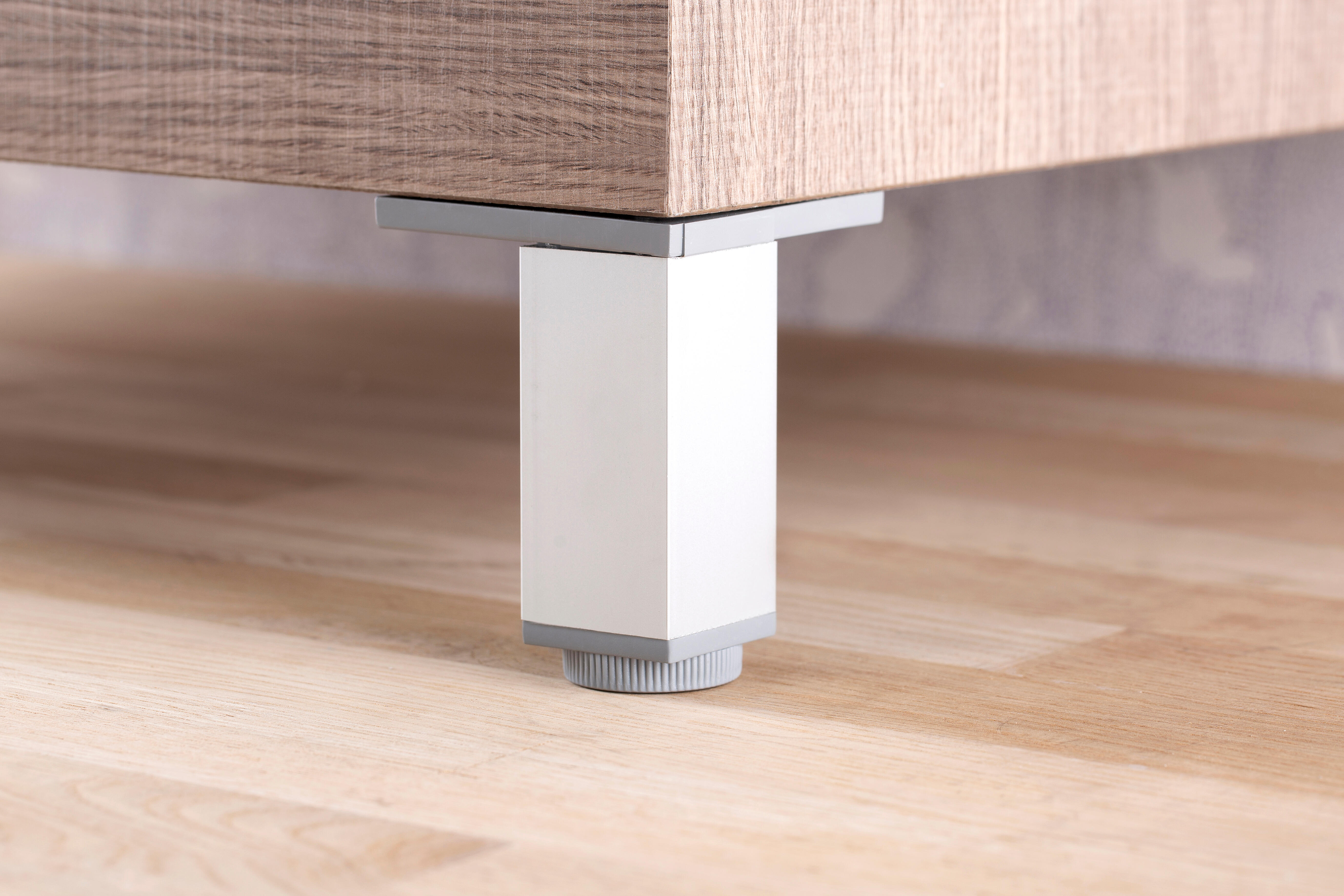 Pata para mueble de aluminio con altura regulable color gris altura 10 cm - 3