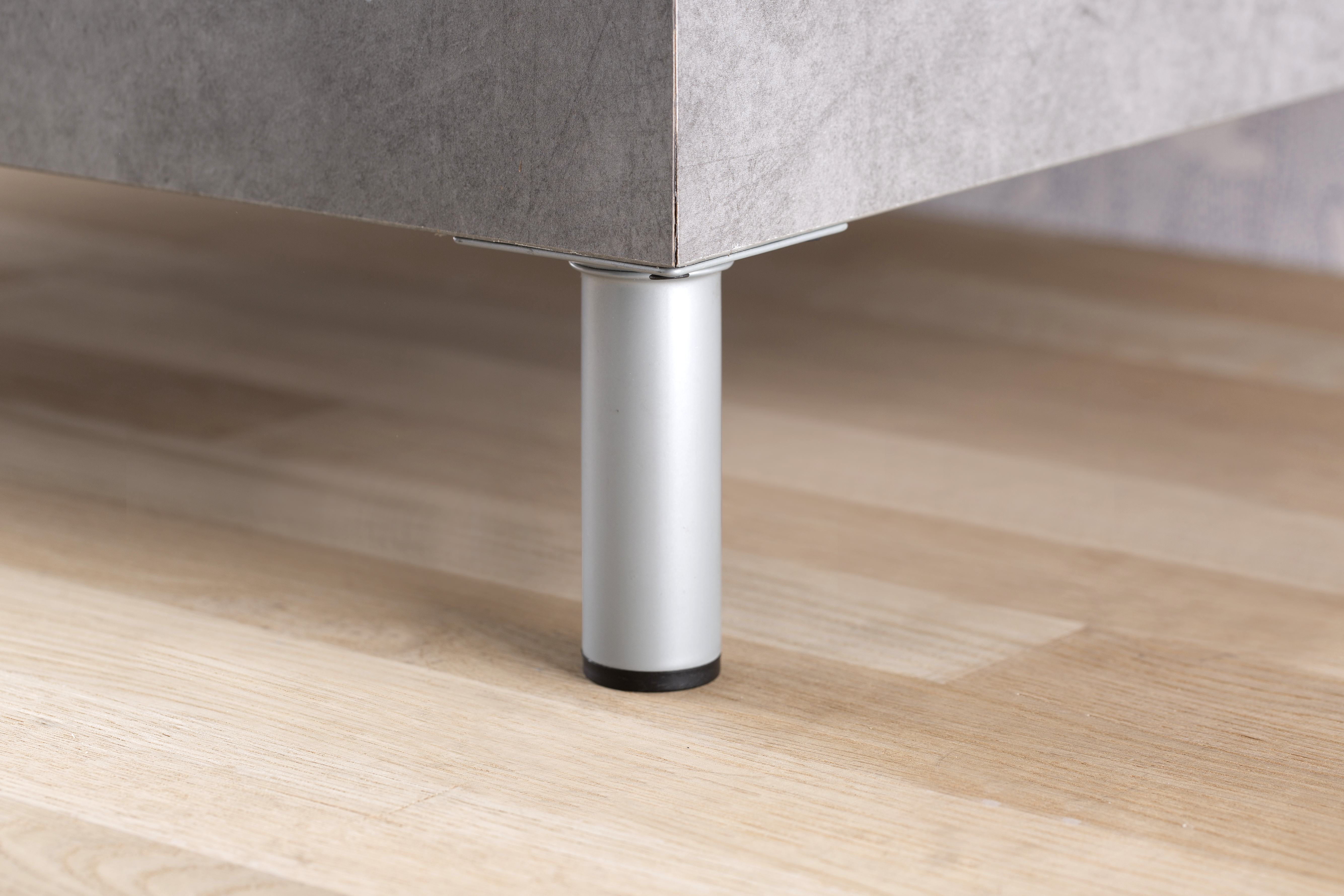 Pata para mueble de acero color gris altura 10 cm - 2