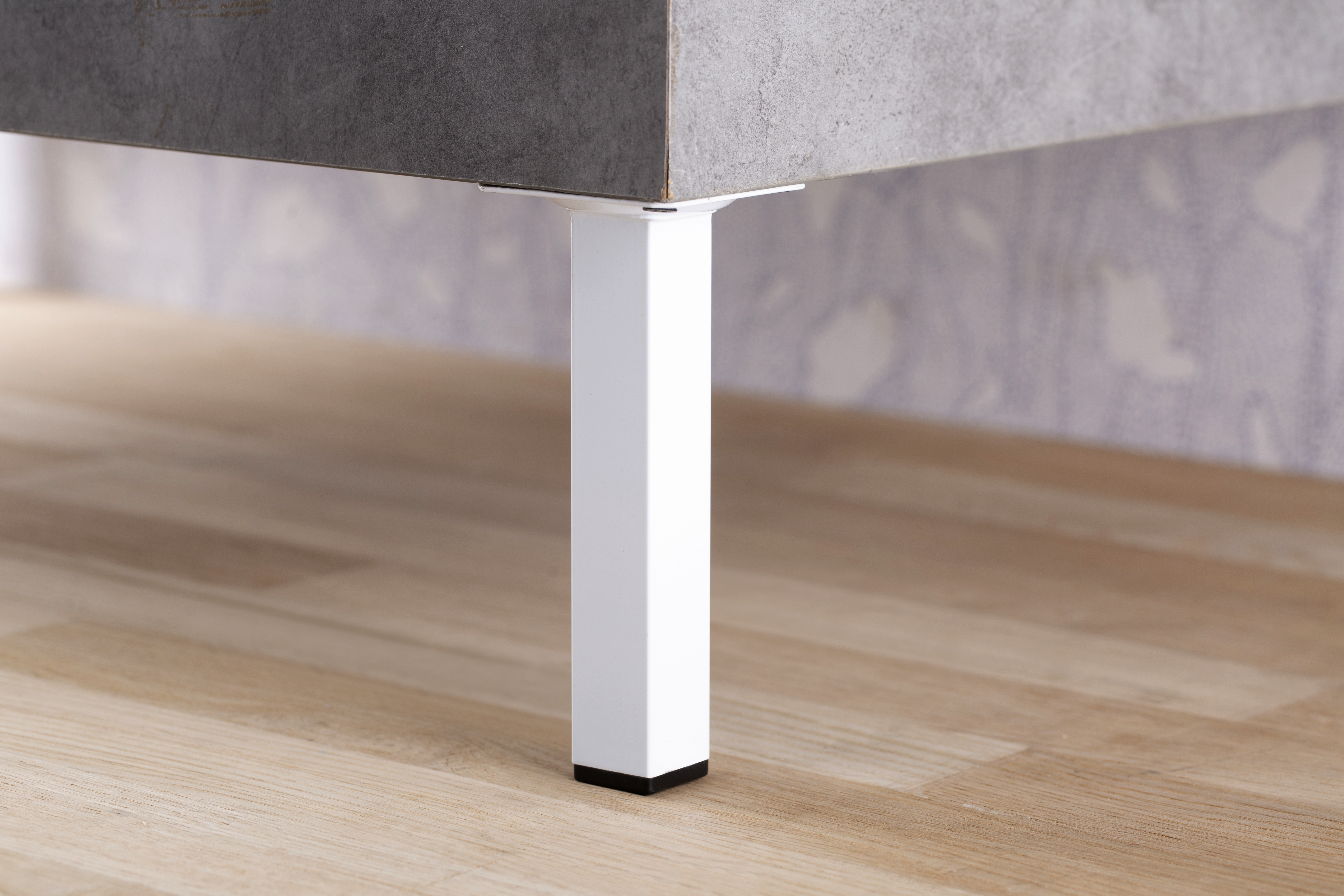 Pata para mueble de acero color blanco altura 15 cm - 3