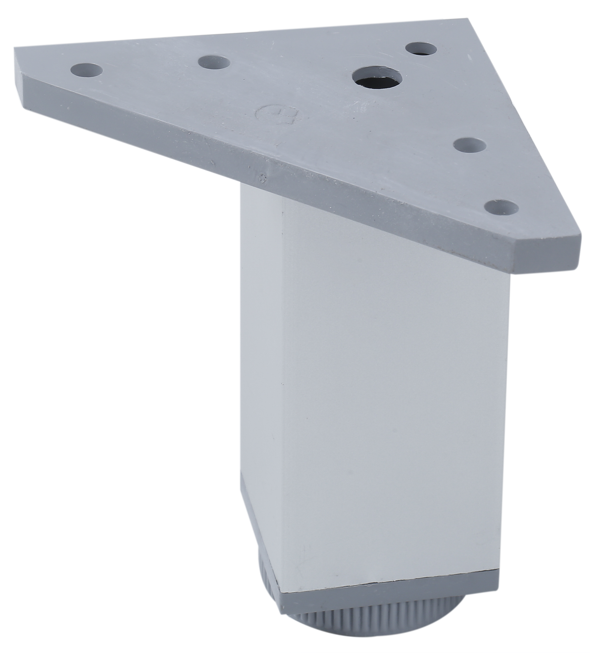 Pata para mueble de aluminio con altura regulable color gris altura 10 cm - 4