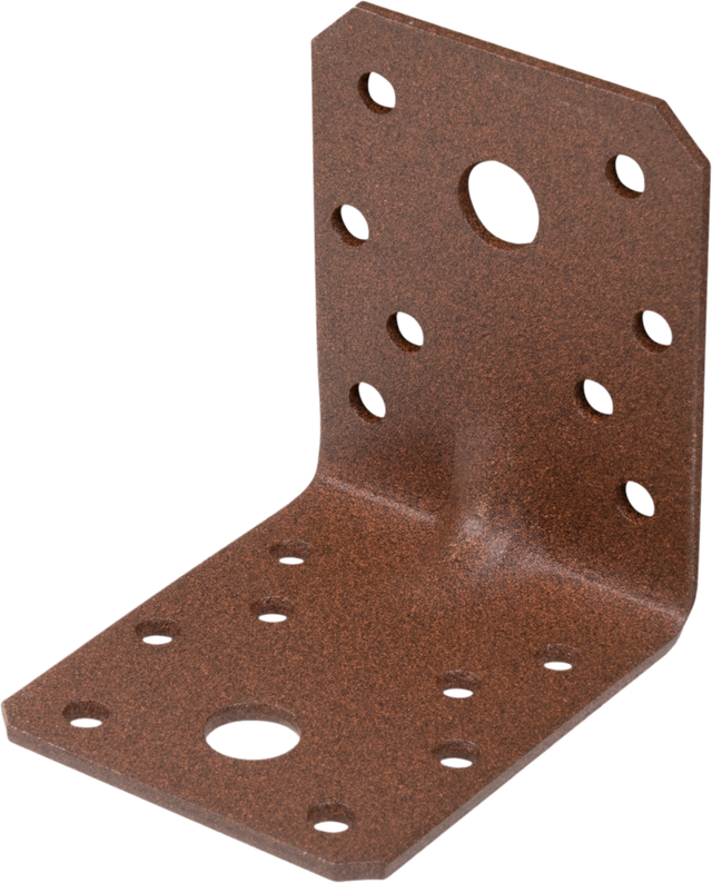 Escuadra reforzada Óxido Marrón Duravis 70x70x55