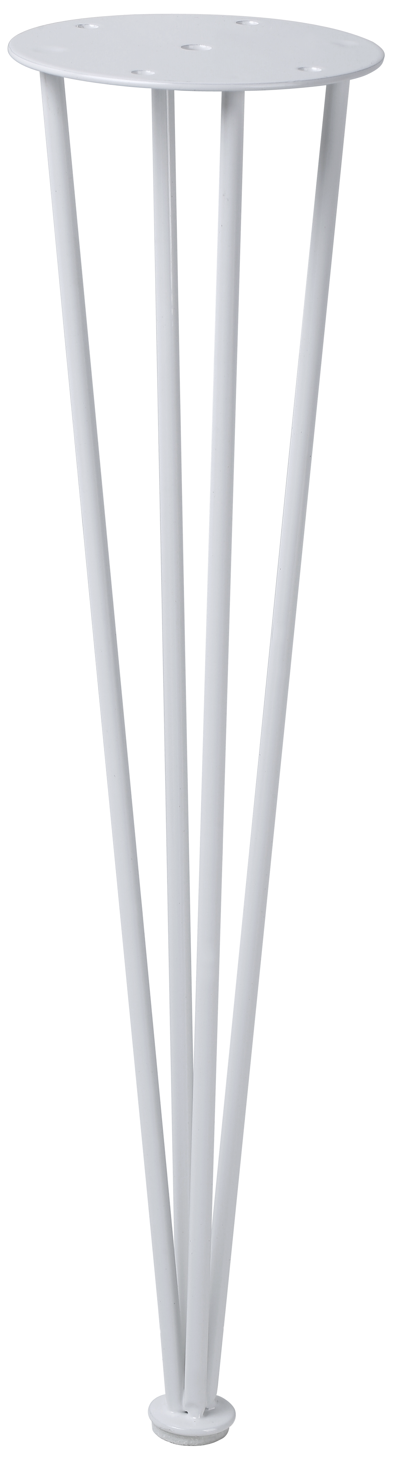 Pata para mesa de centro o banco de acero color blanco altura 40 cm
